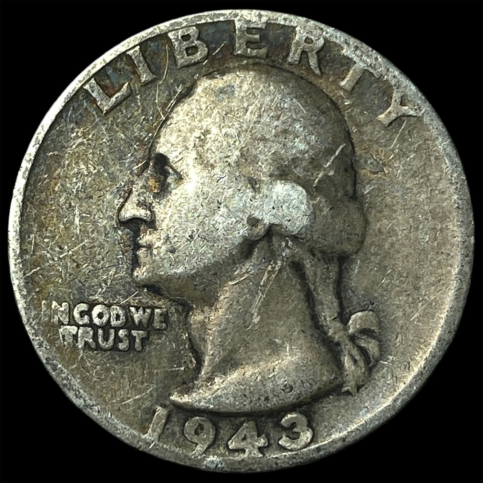 1943 Silver Washington Quarter NEARLY UNCIRCULATED (1 of 2)