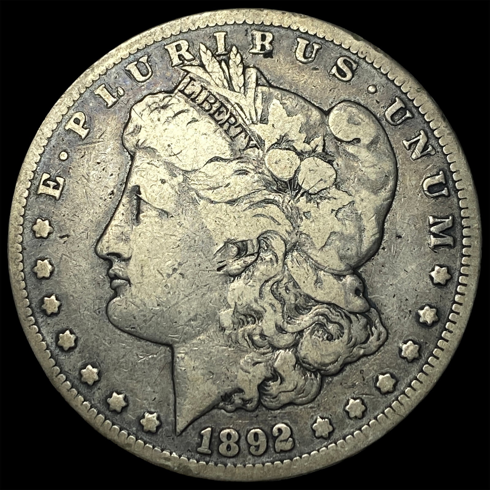 1892-CC Silver Morgan Dollar LIGHTLY CIRCULATED: 1892-CC Silver Morgan Dollar LIGHTLY CIRCULATED