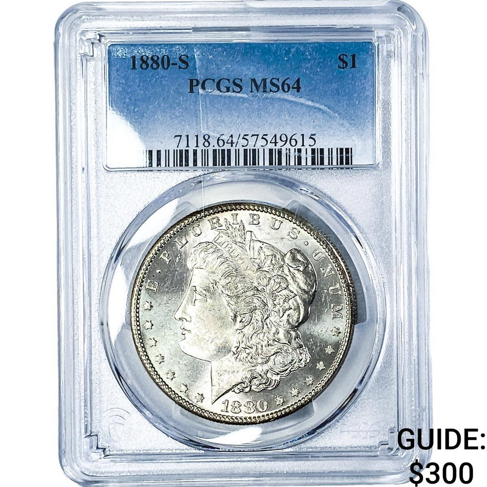 1880-S Morgan Silver Dollar PCGS MS64: 1880-S Morgan Silver Dollar PCGS MS64