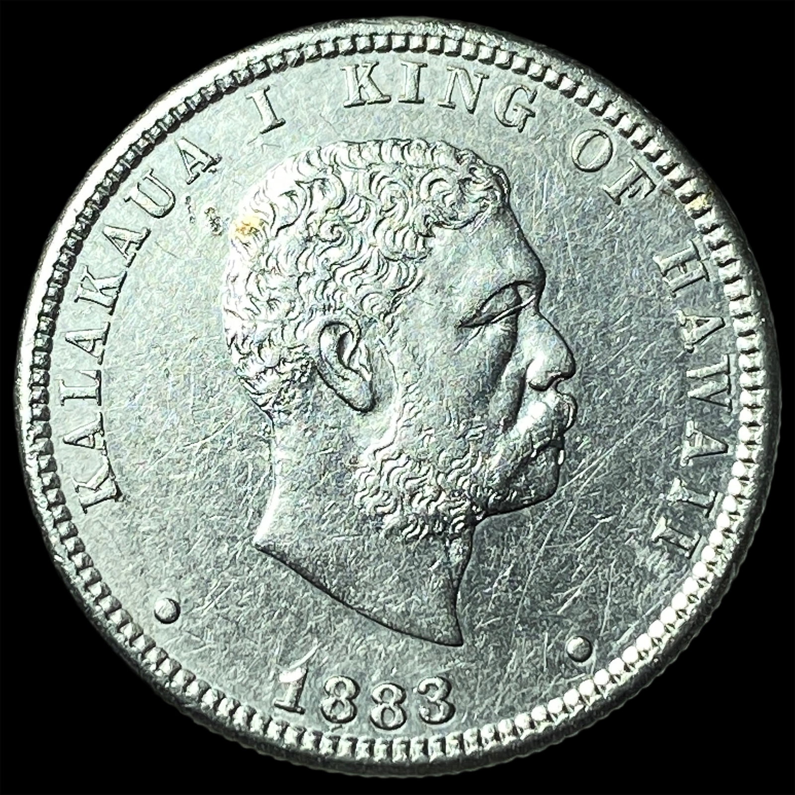 1883 Hawaii Silver 1/4 Dollar CLOSELY UNCIRCULATED (1 of 2)