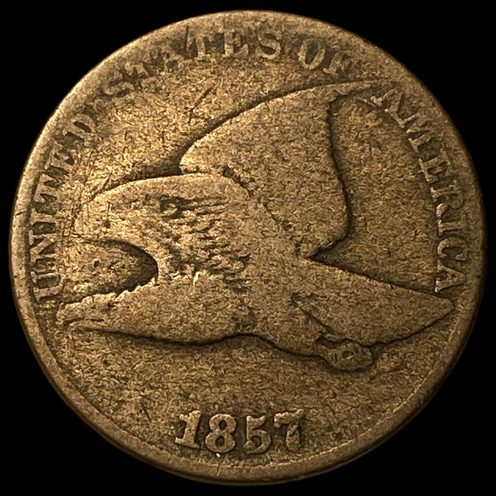 1857 Flying Eagle Cent NICELY CIRCULATED (1 of 2)