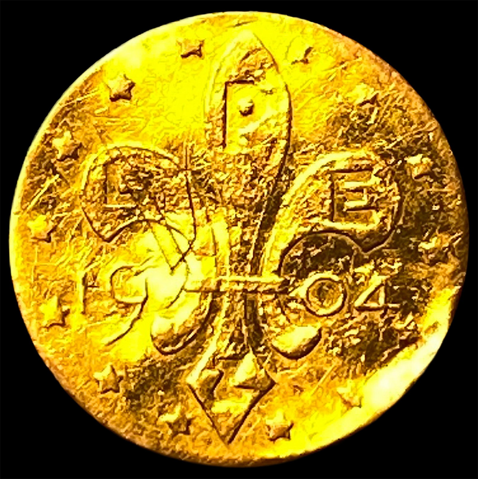 1904 Louisiana Gold 1/2 Dollar Token ABOUT UNCIRCULATED: 1904 Louisiana Gold 1/2 Dollar Token ABOUT UNCIRCULATED