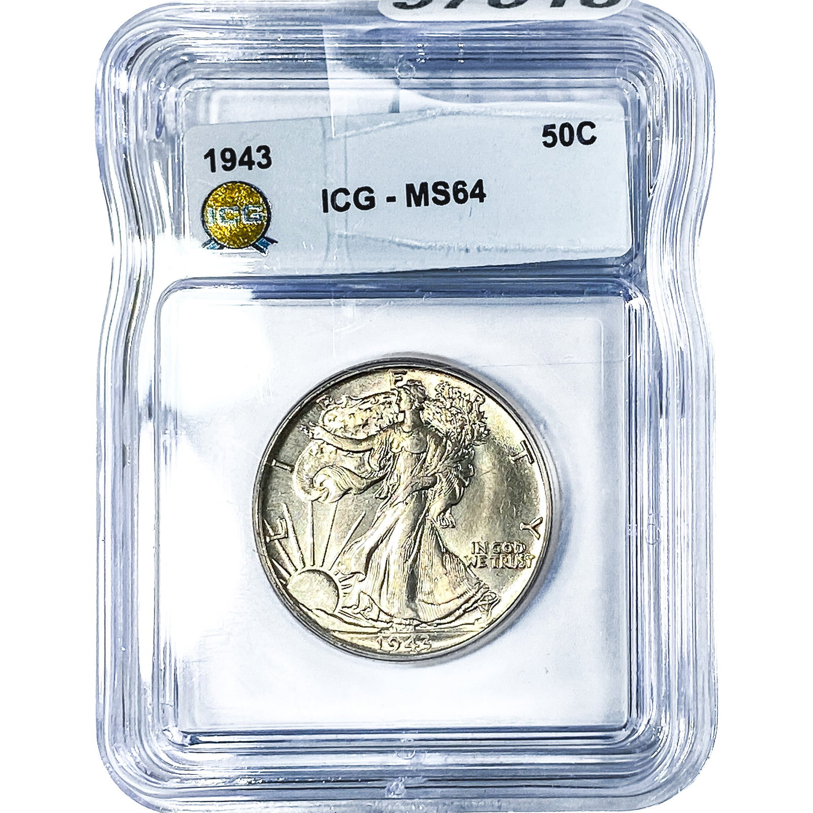 1943 Walking Liberty Half Dollar ICG MS64: 1943 Walking Liberty Half Dollar ICG MS64