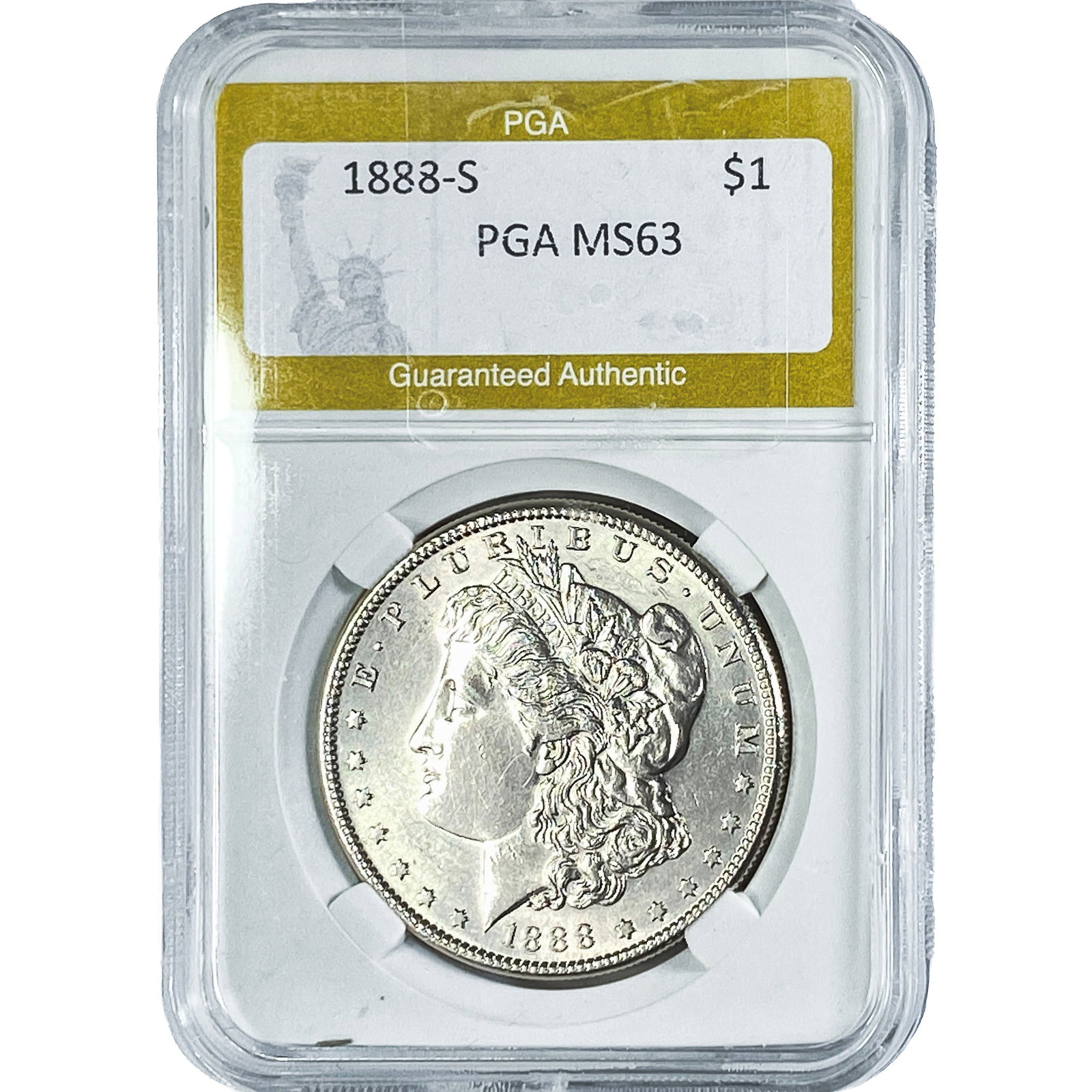 1888-S Morgan Silver Dollar PGA MS63 (1 of 2)