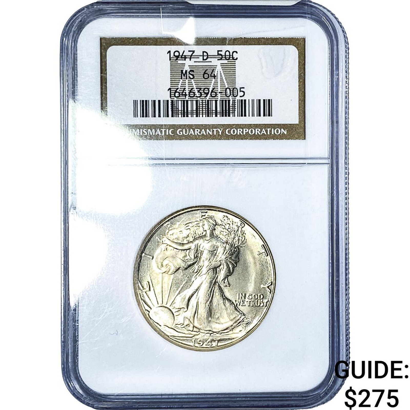 1947-D Walking Liberty Half Dollar NGC MS64 (1 of 2)