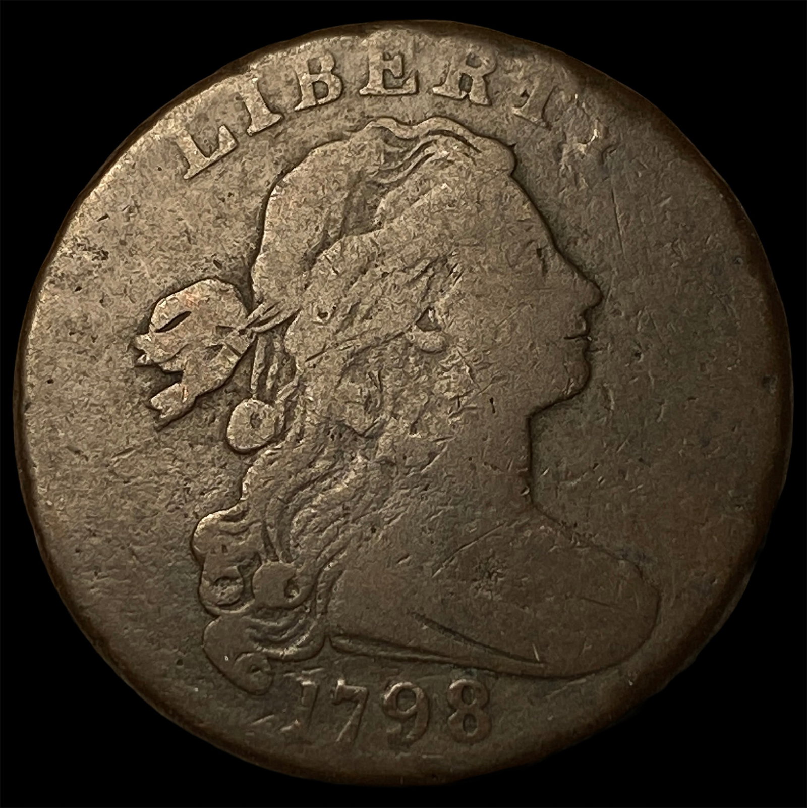 1798 Large Cent Draped Bust LIGHTLY CIRCULATED (1 of 2)