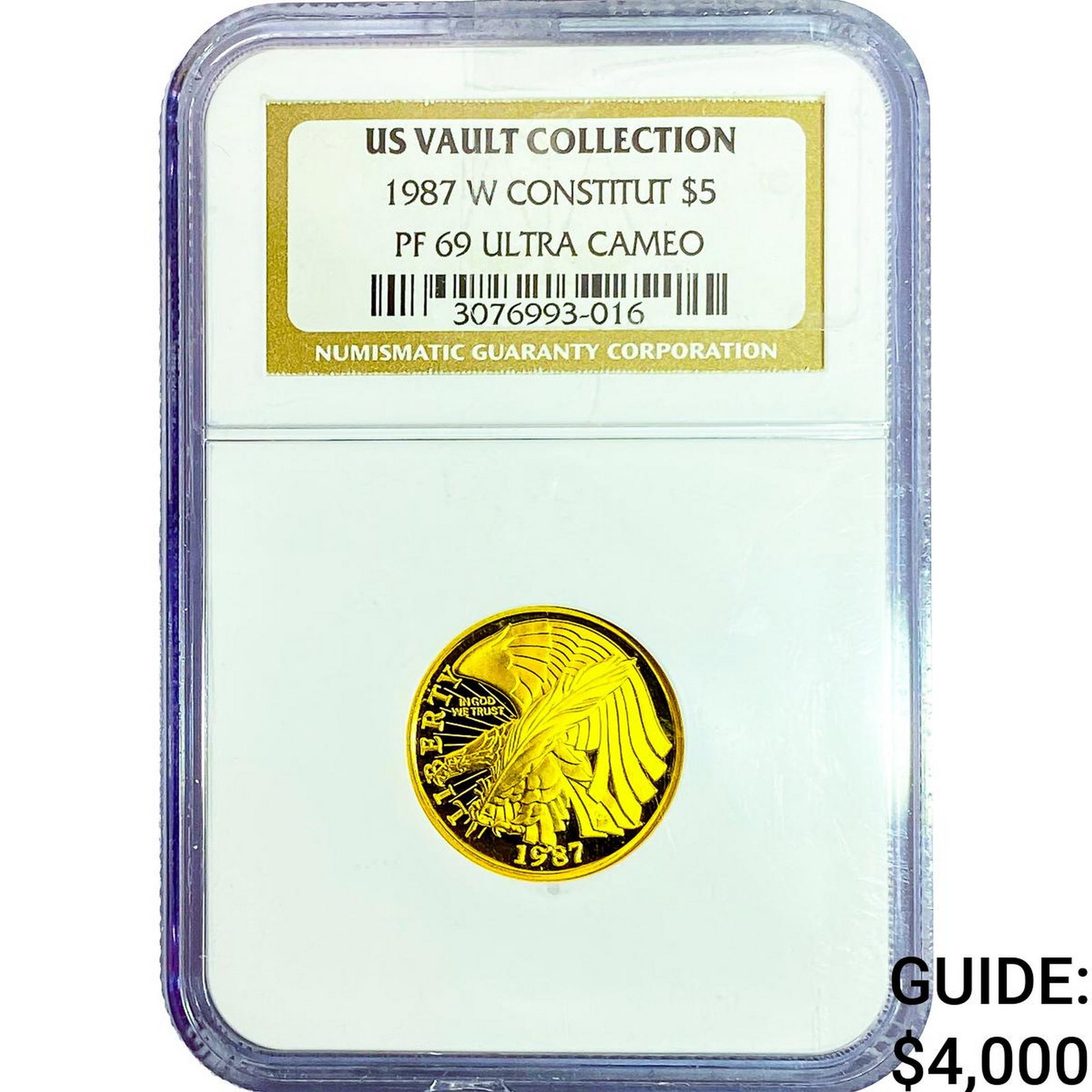 1987-W 1/4oz Gold $5 Bicentennial of Constitution: 1987-W 1/4oz Gold $5 Bicentennial of Constitution