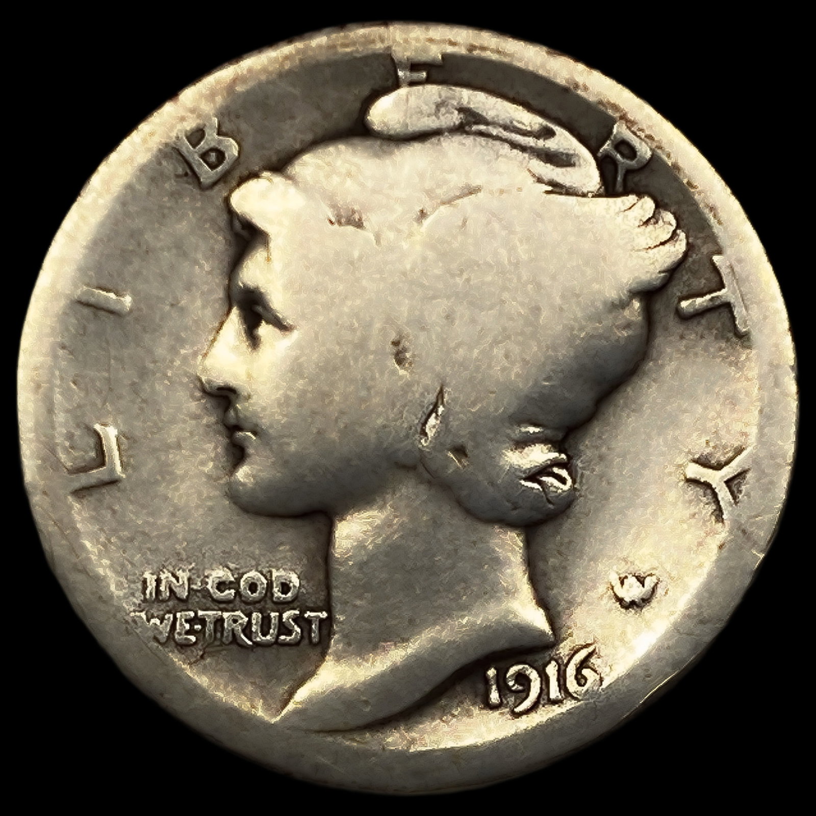 1916-D Mercury Dime (1 of 2)