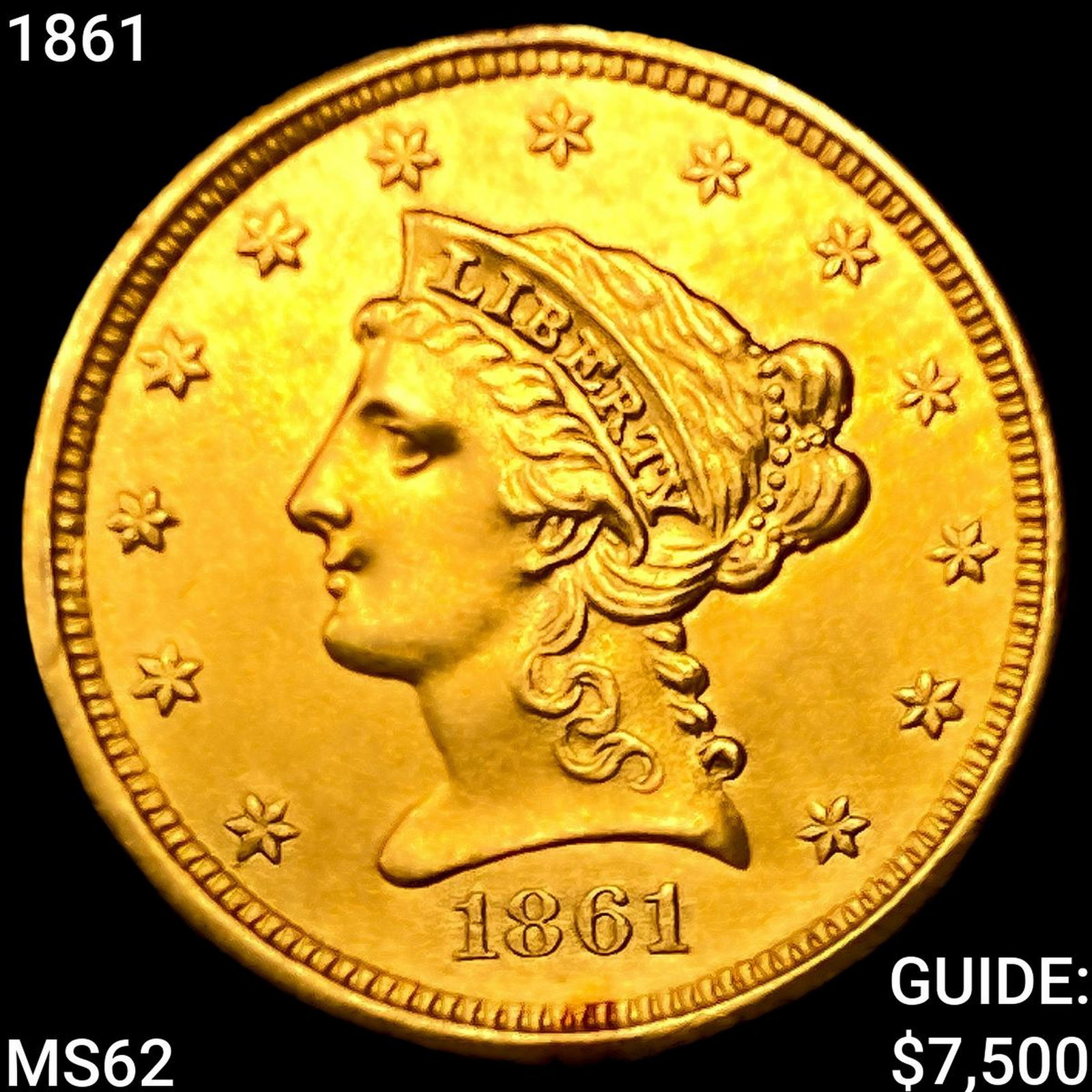1861 $2.50 Gold Quarter Eagle (1 of 2)