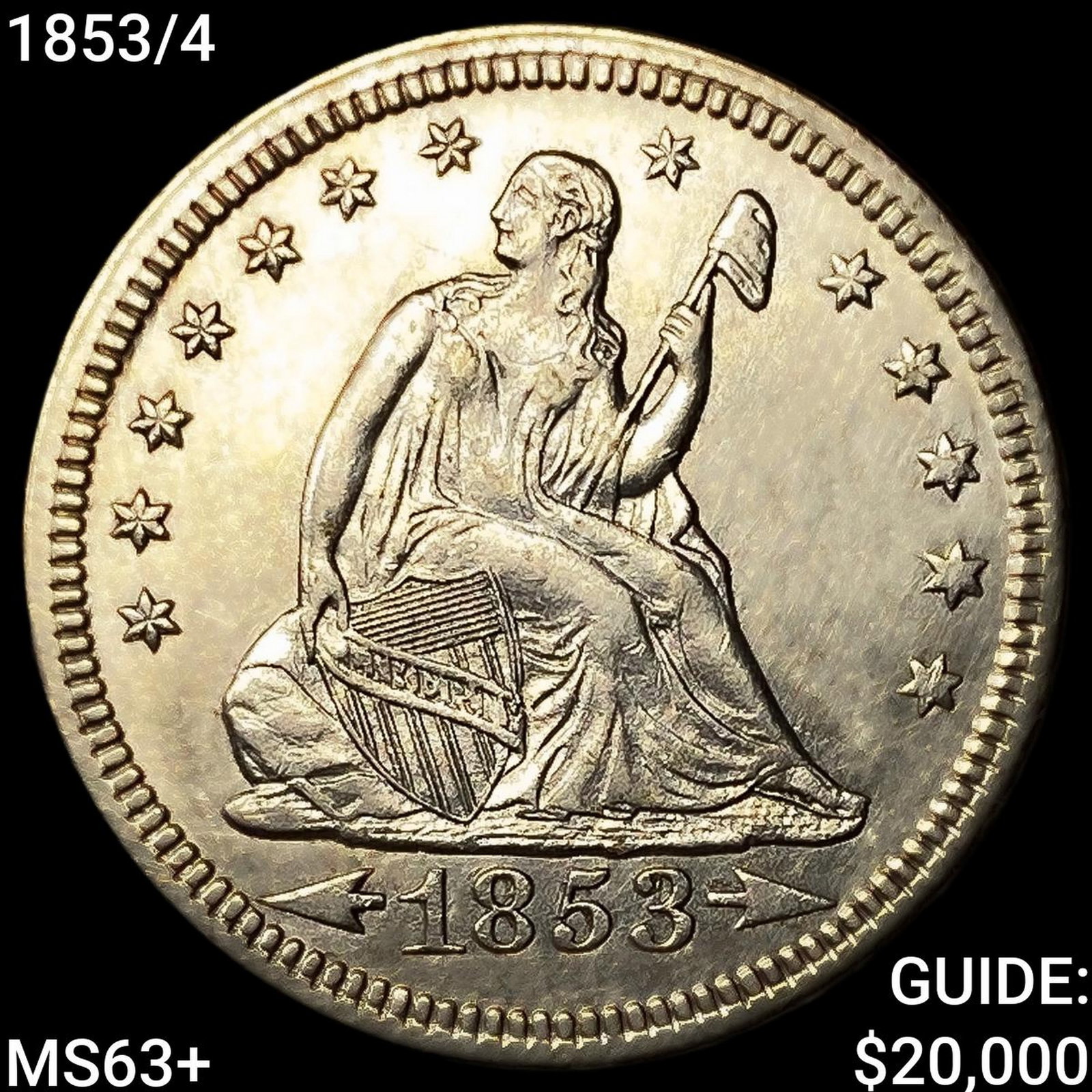 1853/4 Seated Liberty Quarter: 1853/4 Seated Liberty Quarter