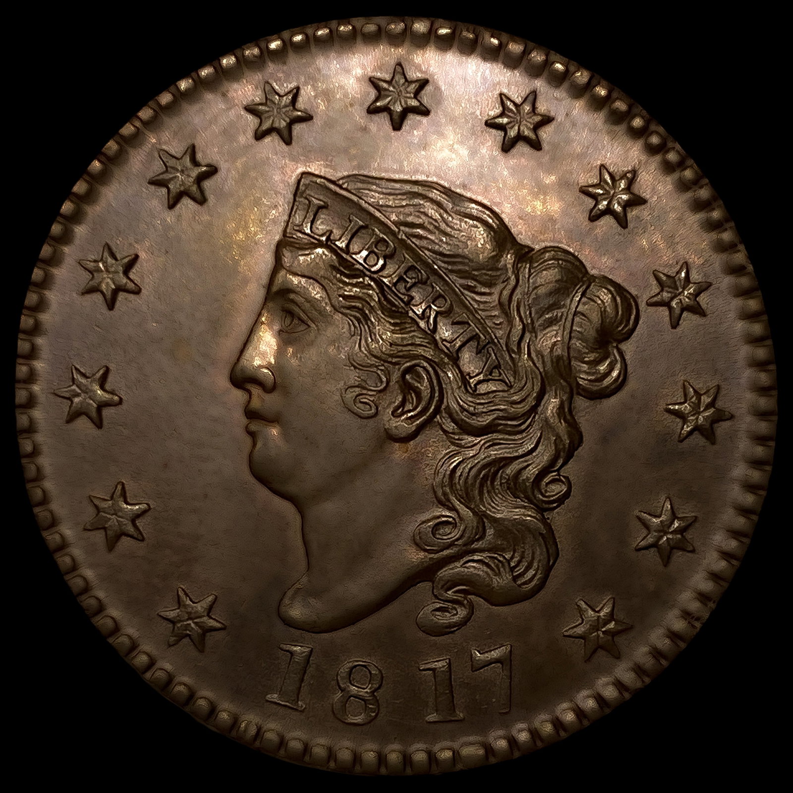 1817 13 Stars Coronet Head Large Cent (1 of 2)