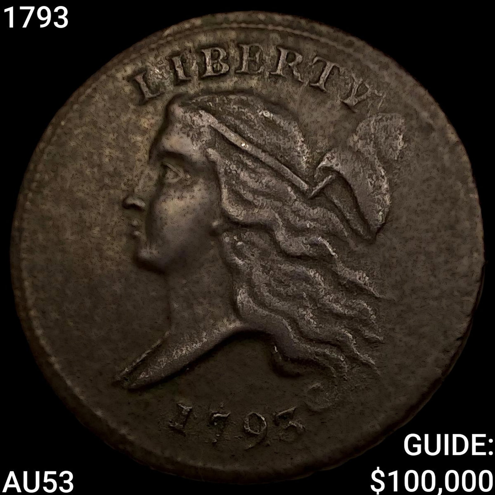 1793 Flowing Hair Half Cent (1 of 2)