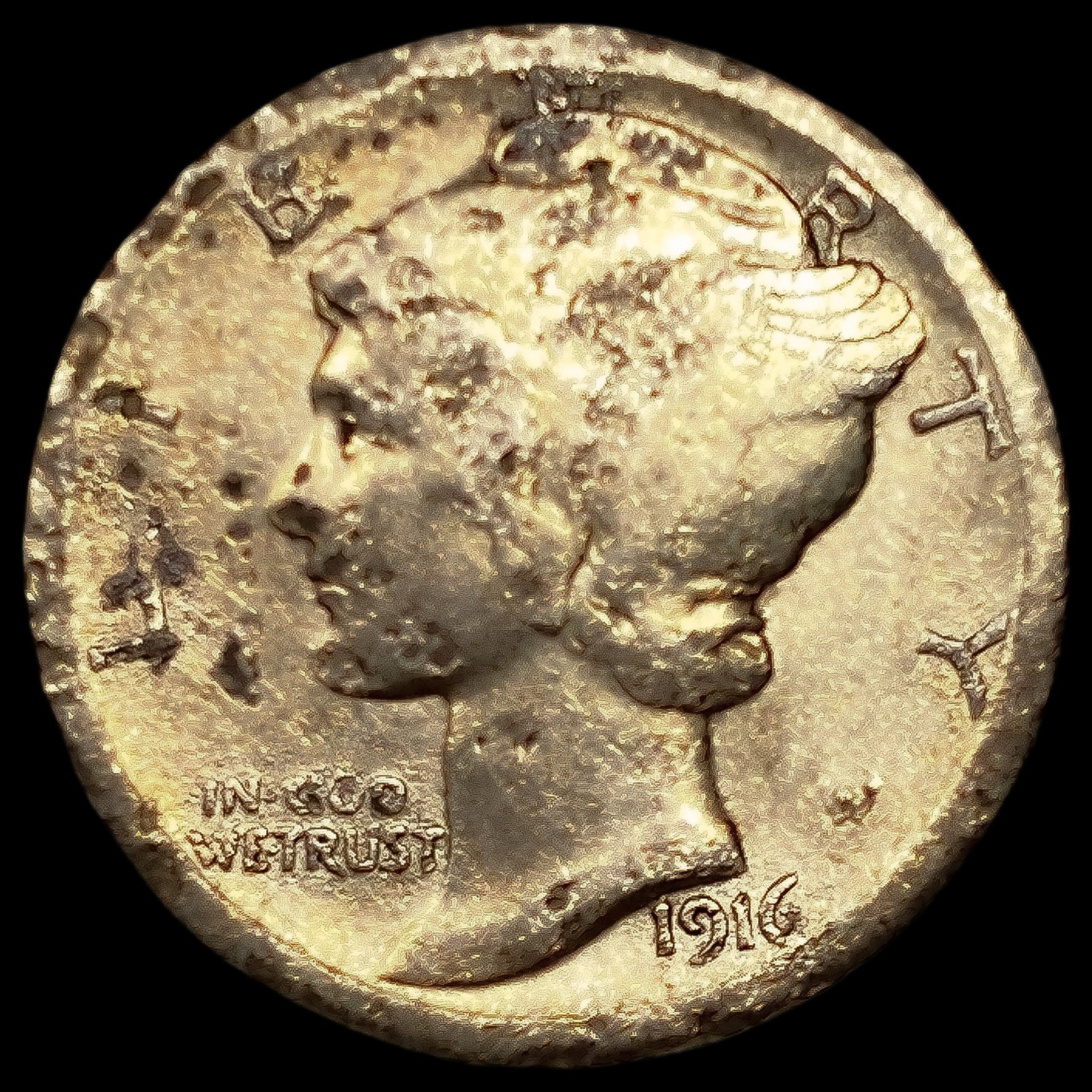 1916-D Mercury Dime (1 of 2)