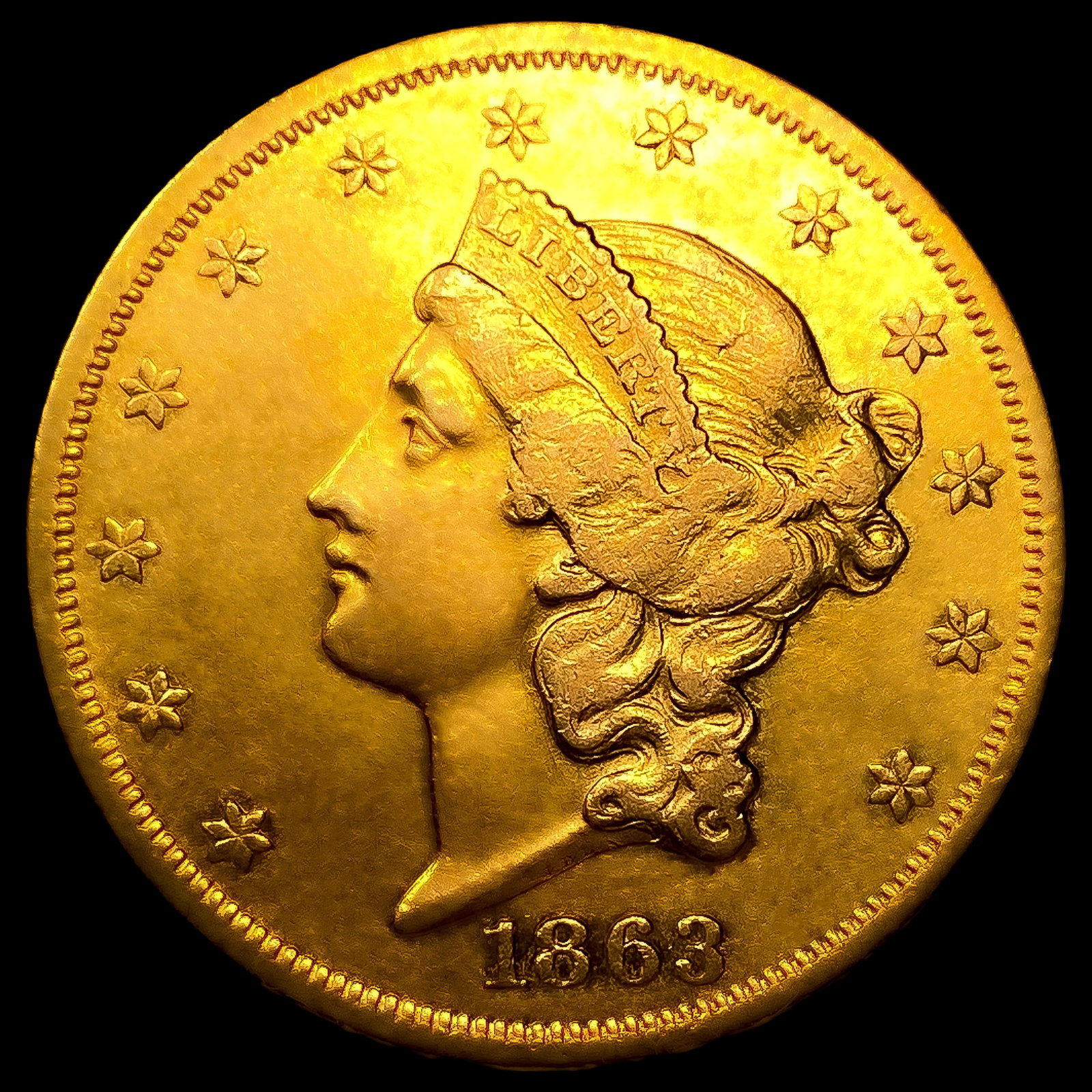 1863 $20 Gold Double Eagle (1 of 2)