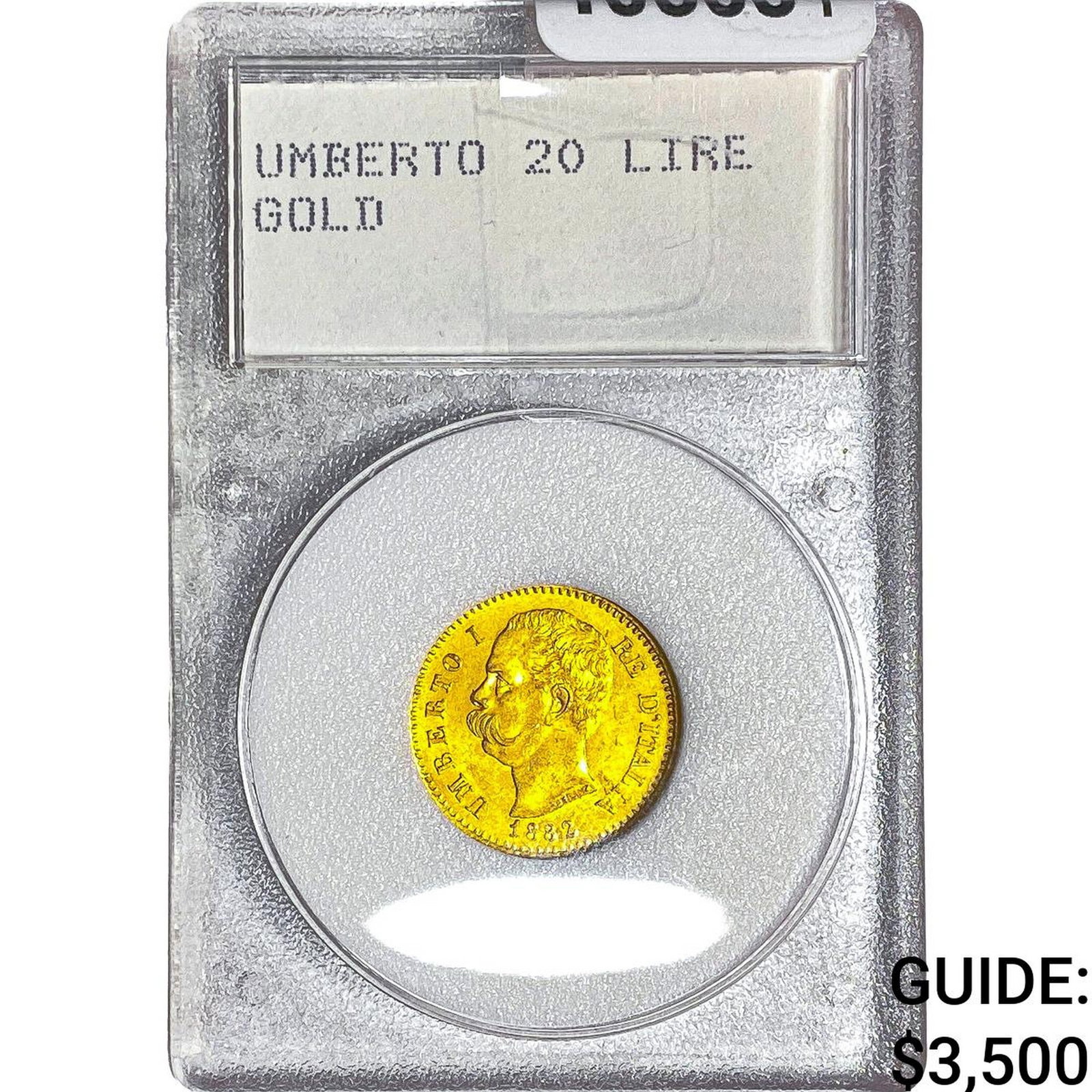 1882 Italy Umberto Gold 20 Lire .1867 AGW WMP (1 of 2)