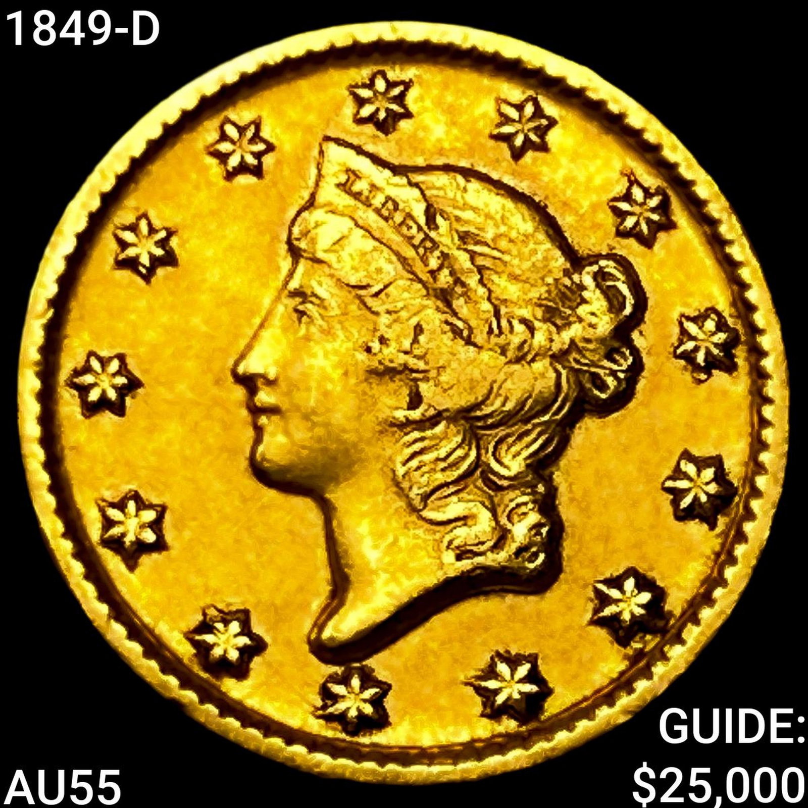 1849-D Rare Gold Dollar (1 of 2)