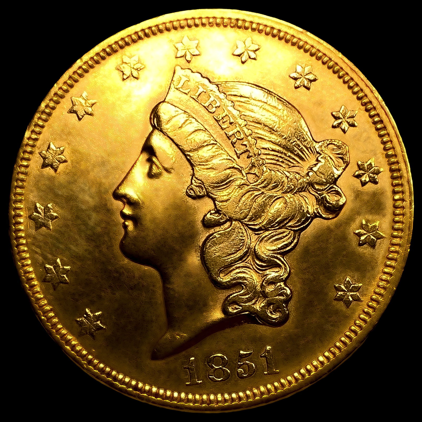 1851 $20 Gold Double Eagle (1 of 2)