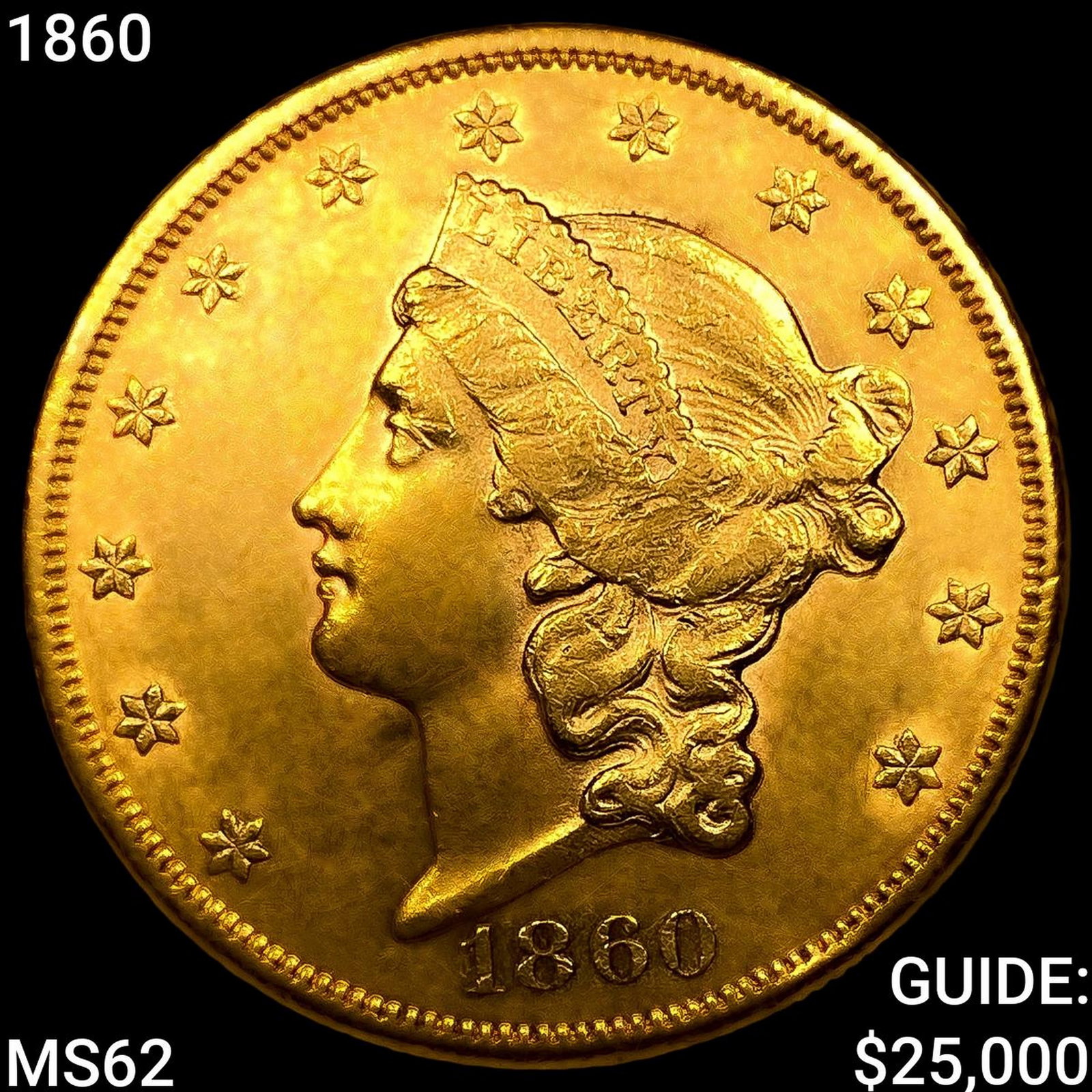 1860 $20 Gold Double Eagle (1 of 2)