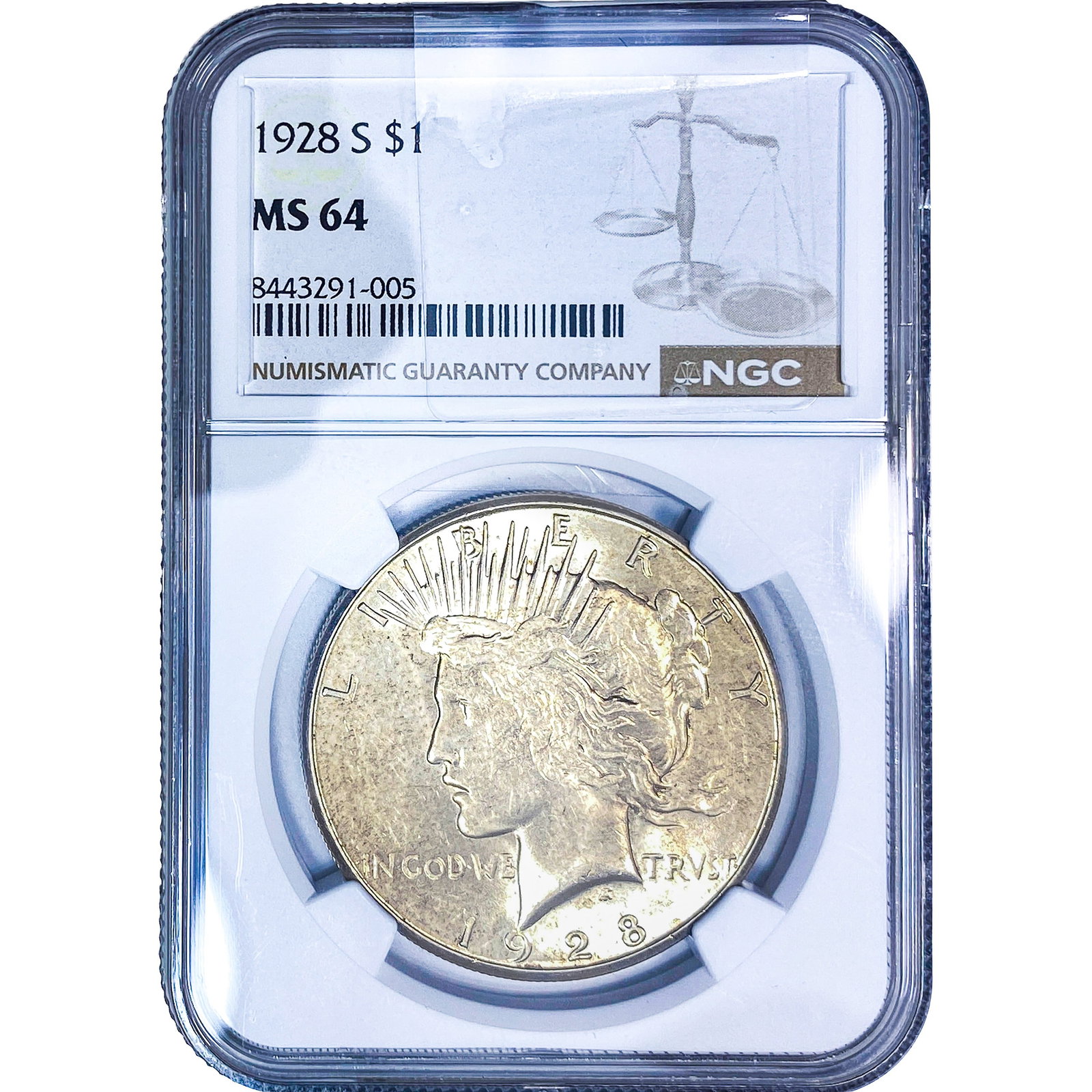 1928-S Silver Peace Dollar NGC MS64 (1 of 4)