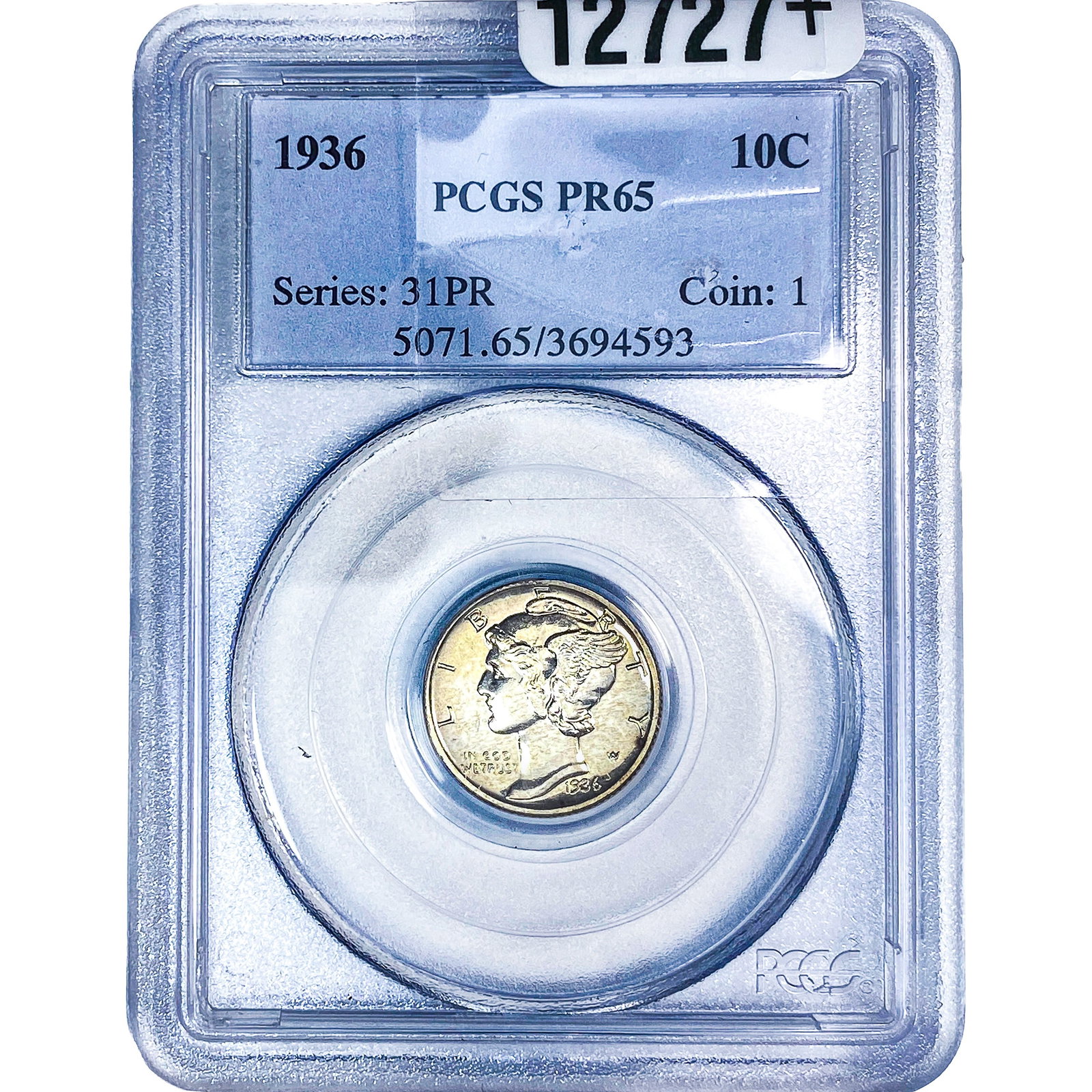 1936 Mercury Silver Dime PCGS PR65 (1 of 4)