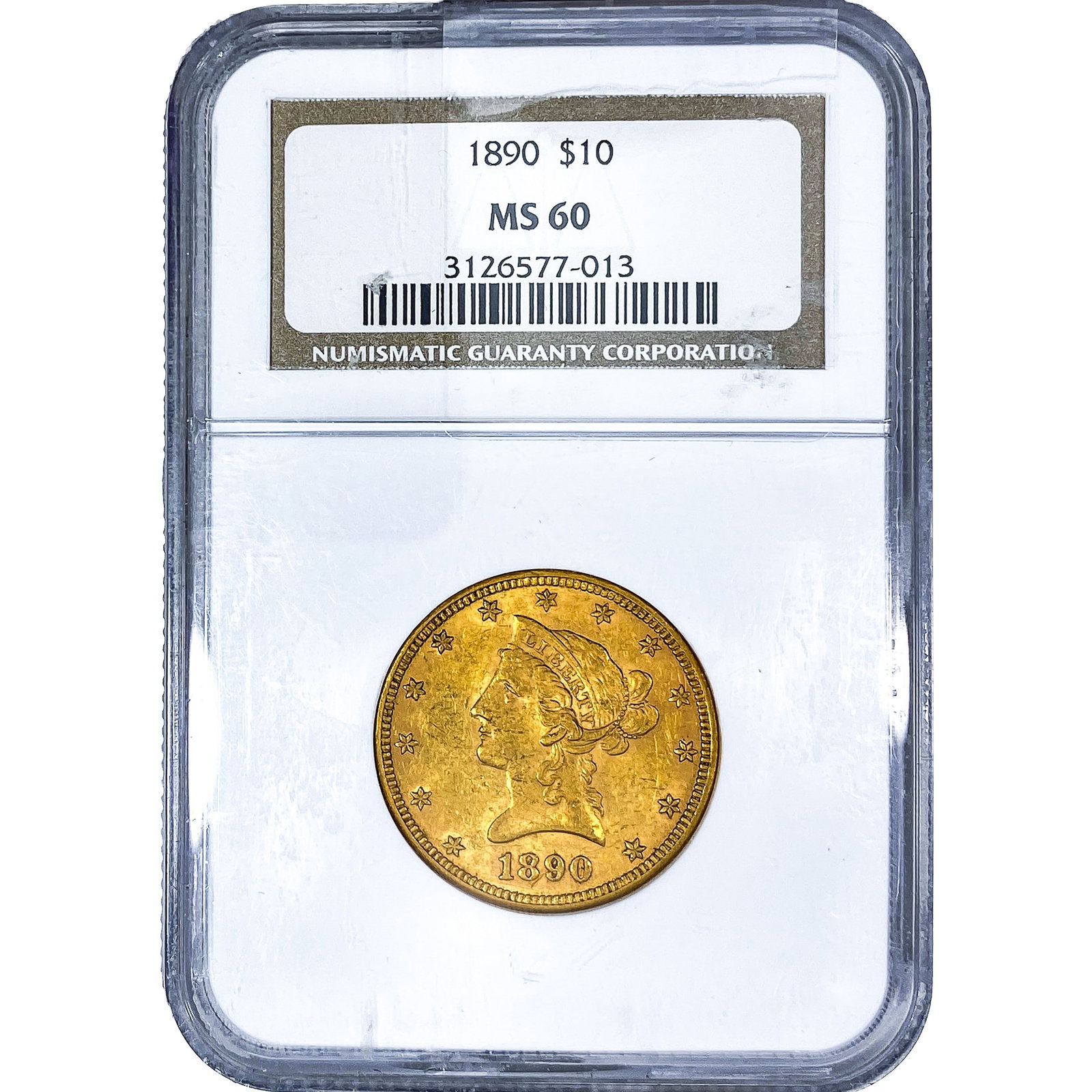 1890 $10 Gold Eagle NGC MS60 (1 of 4)
