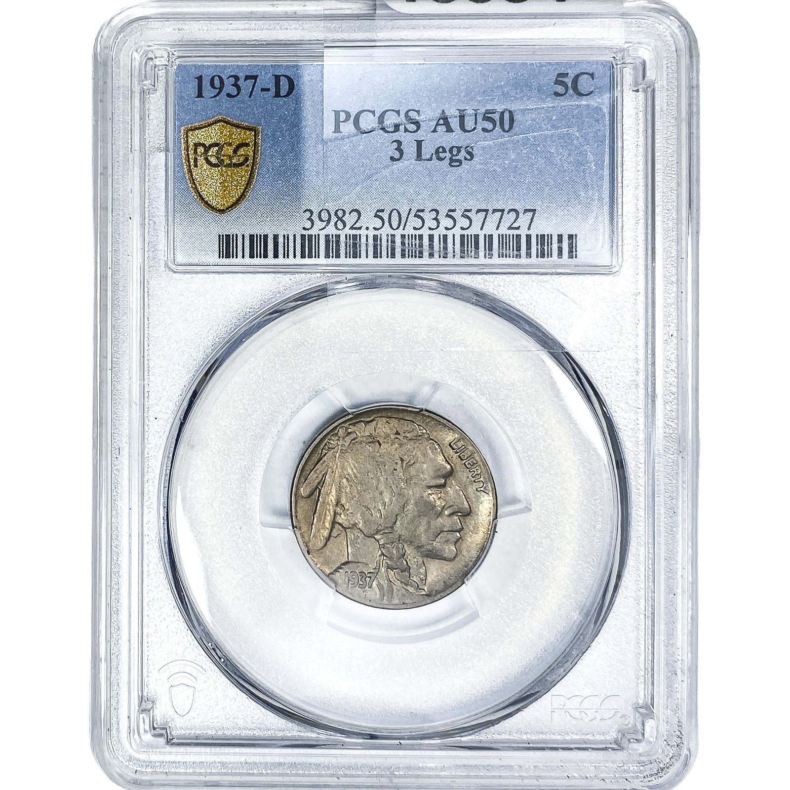 1937-D Buffalo Nickel PCGS AU50 3 Legs (1 of 4)