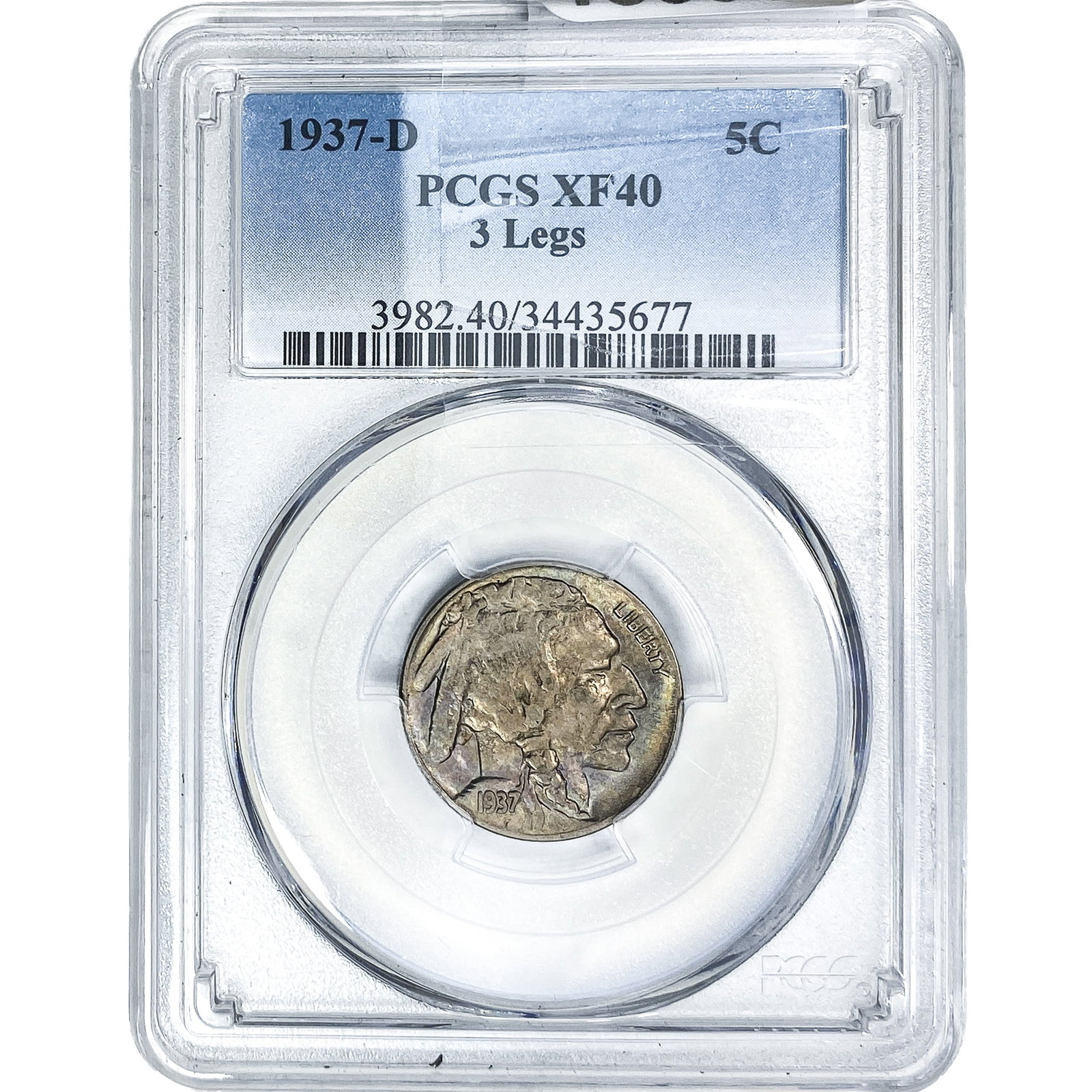 1937-D Buffalo Nickel PCGS XF40 3 Legs (1 of 4)