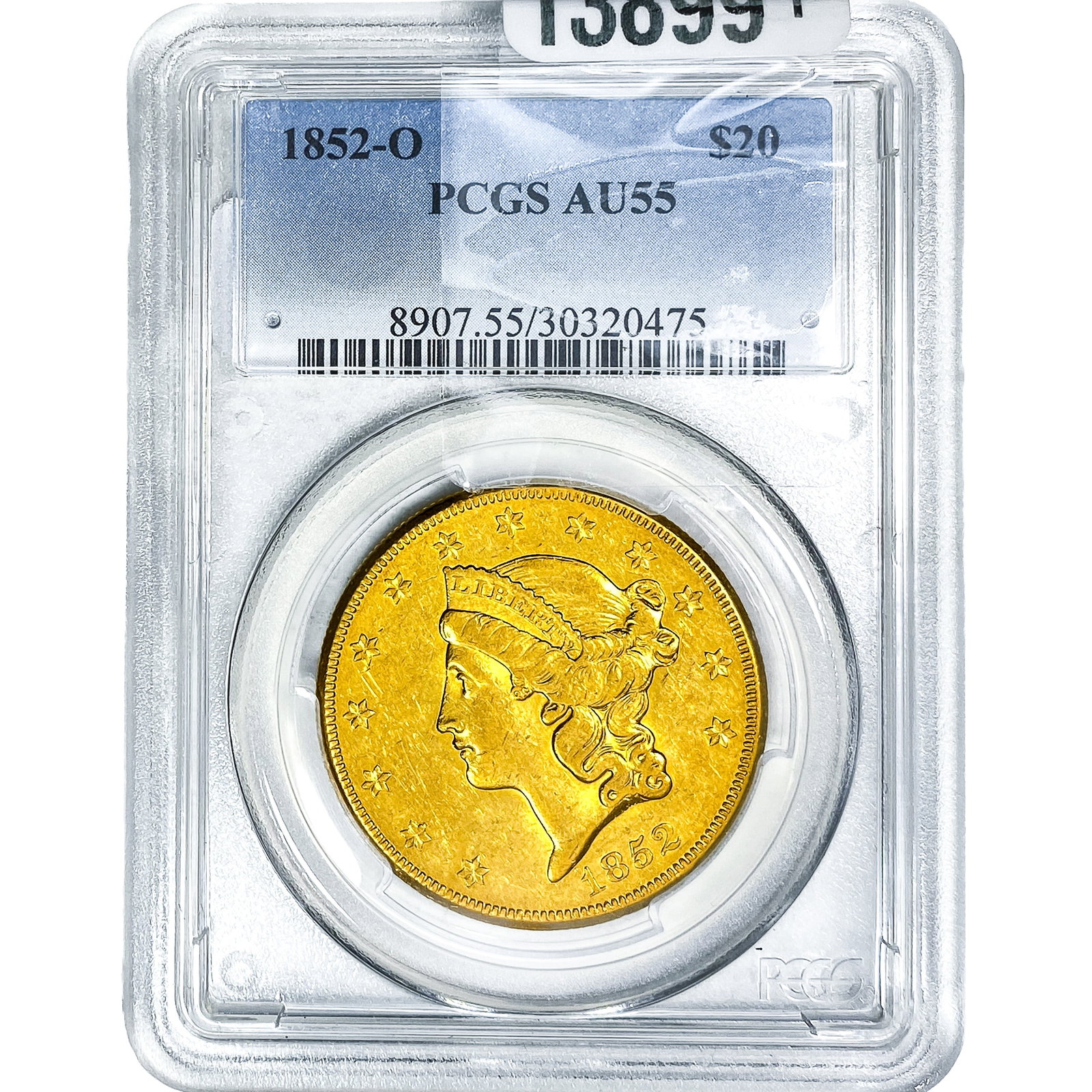 1852-O $20 Gold Double Eagle PCGS AU55 (1 of 4)