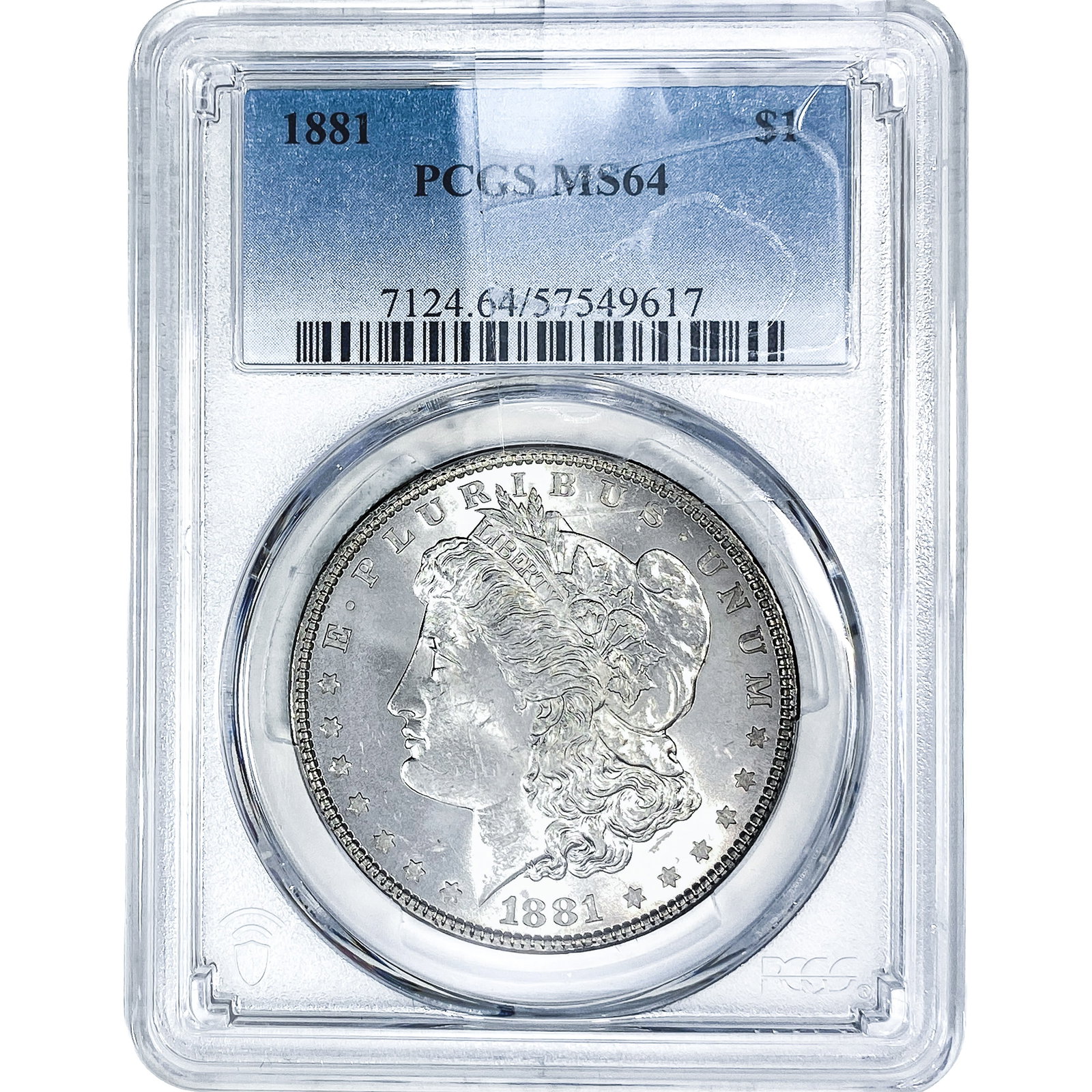 1881 Morgan Silver Dollar PCGS MS64: 1881 Morgan Silver Dollar PCGS MS64