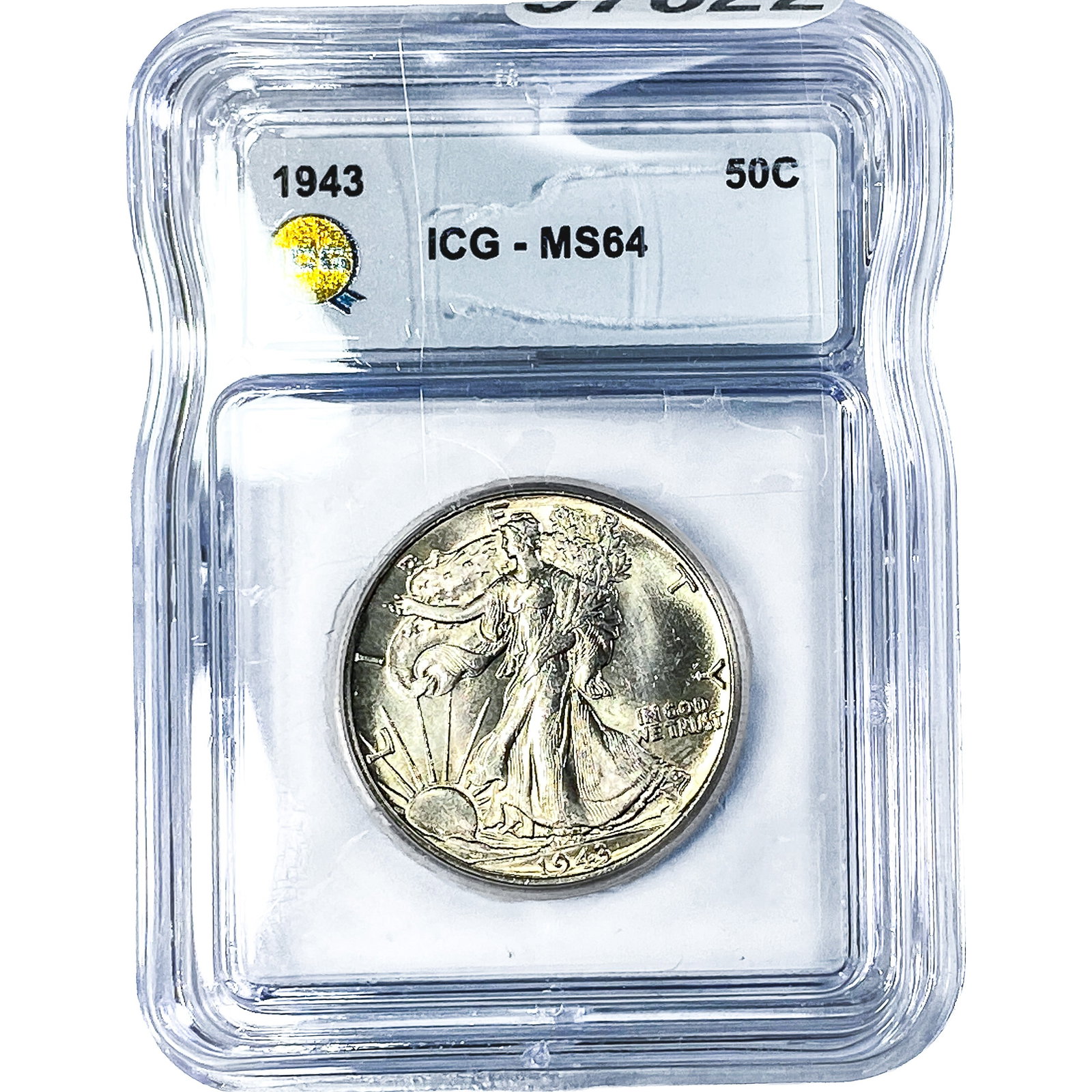 1943 Walking Liberty Half Dollar ICG MS64: 1943 Walking Liberty Half Dollar ICG MS64