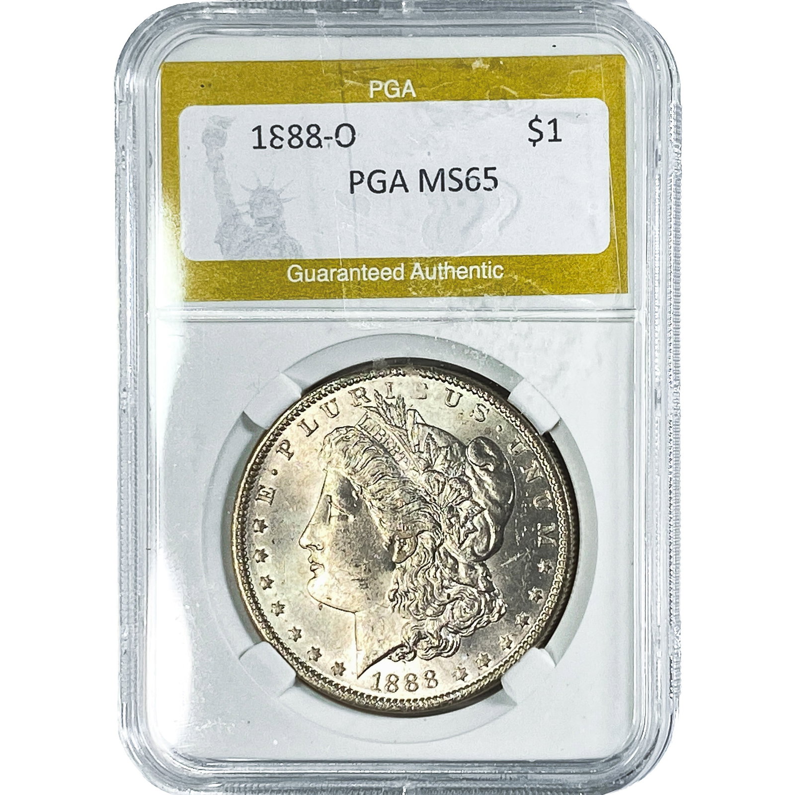 1888-O Morgan Silver Dollar PGA MS65: 1888-O Morgan Silver Dollar PGA MS65