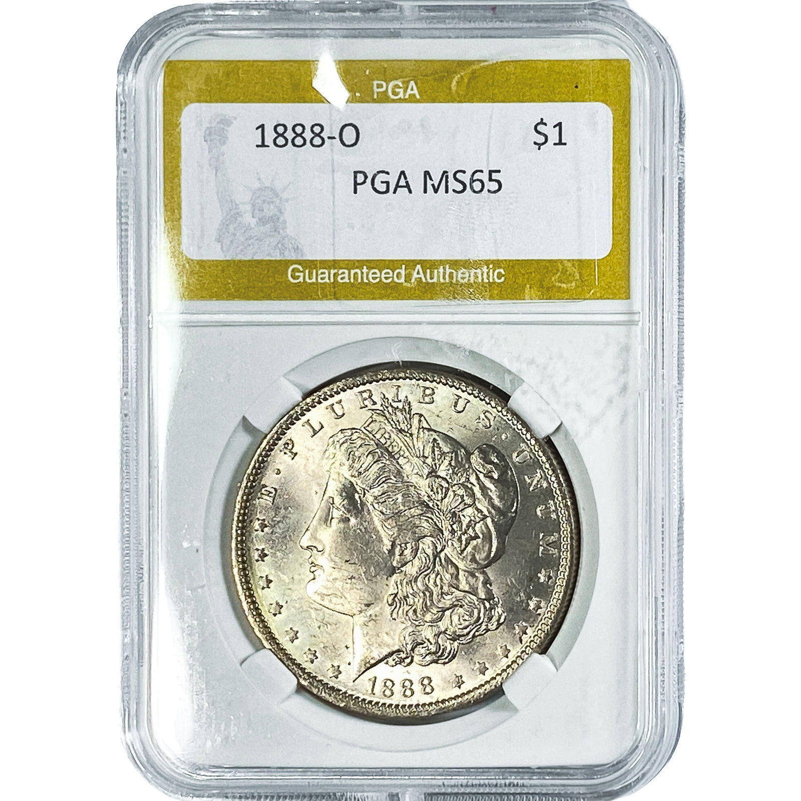 1888-O Morgan Silver Dollar PGA MS65: 1888-O Morgan Silver Dollar PGA MS65