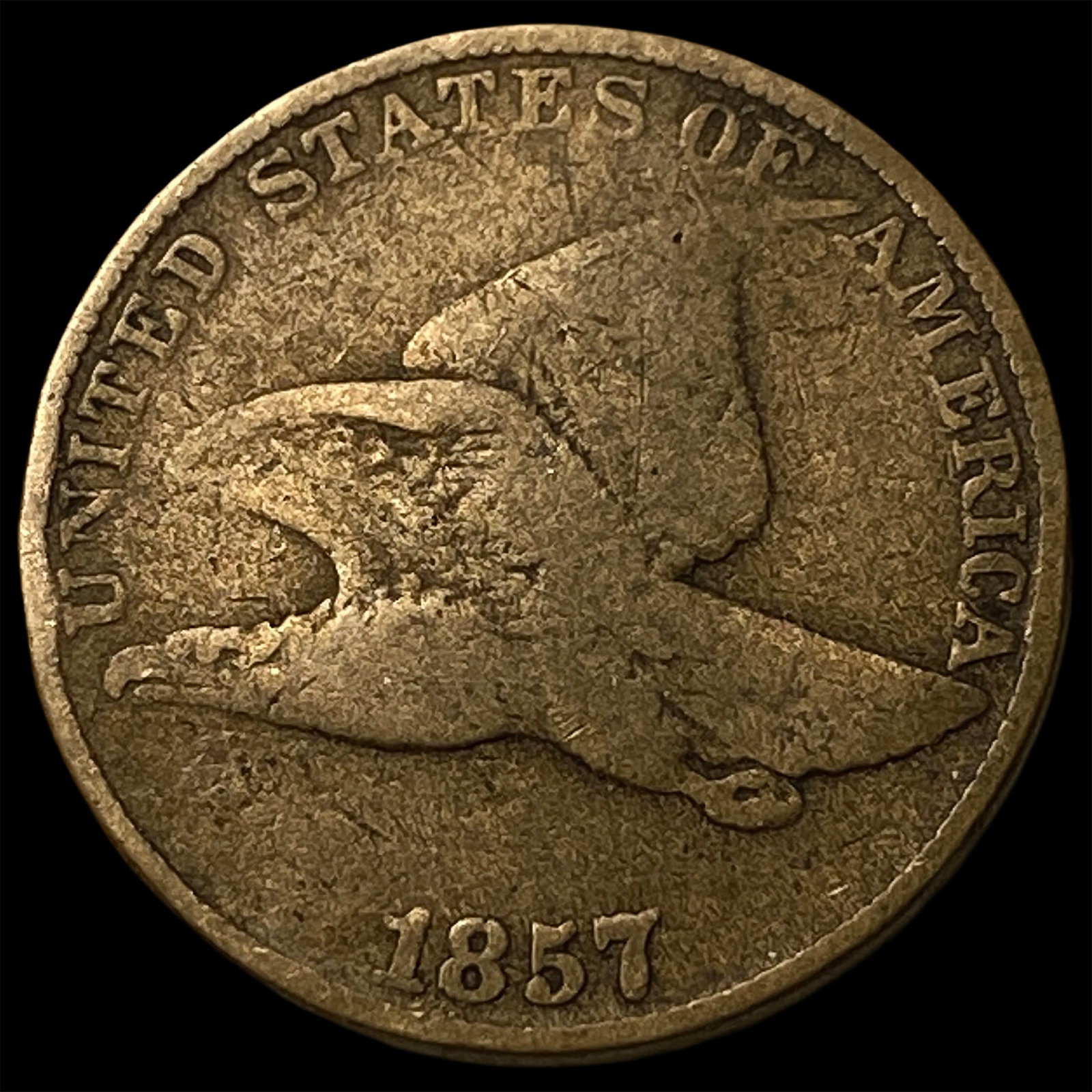 1857 Flying Eagle Cent NICELY CIRCULATED (1 of 2)