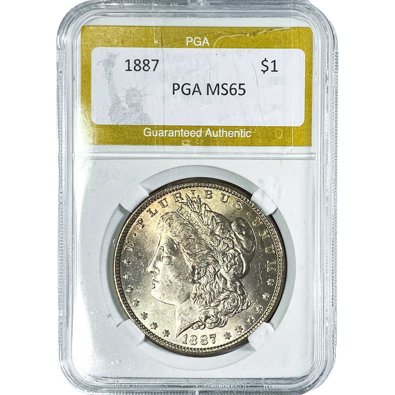 1887 Morgan Silver Dollar PGA MS65: 1887 Morgan Silver Dollar PGA MS65