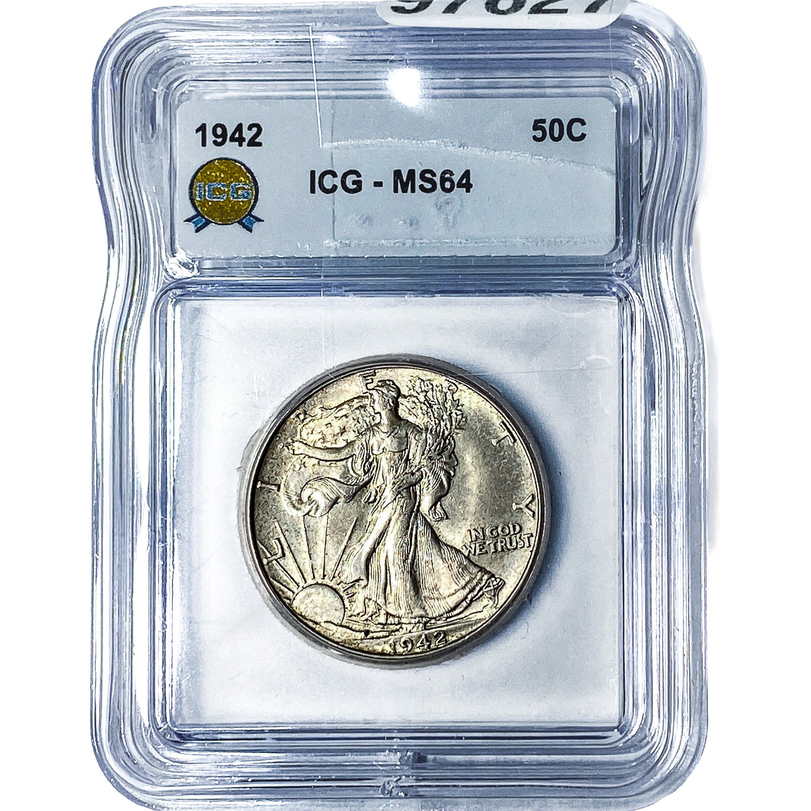 1942 Walking Liberty Half Dollar ICG MS64: 1942 Walking Liberty Half Dollar ICG MS64