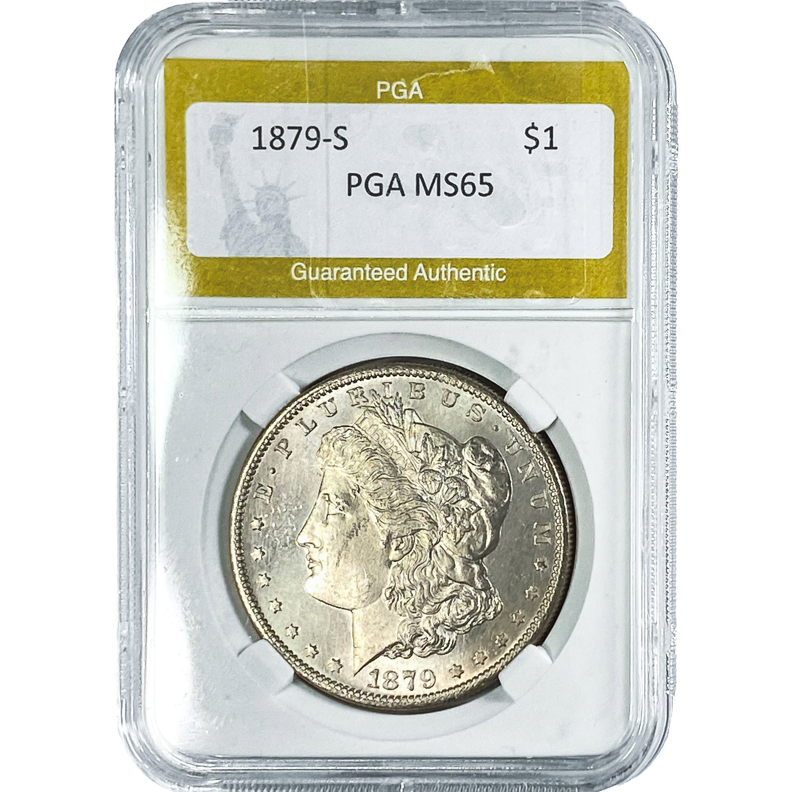 1879-S Morgan Silver Dollar PGA MS65: 1879-S Morgan Silver Dollar PGA MS65