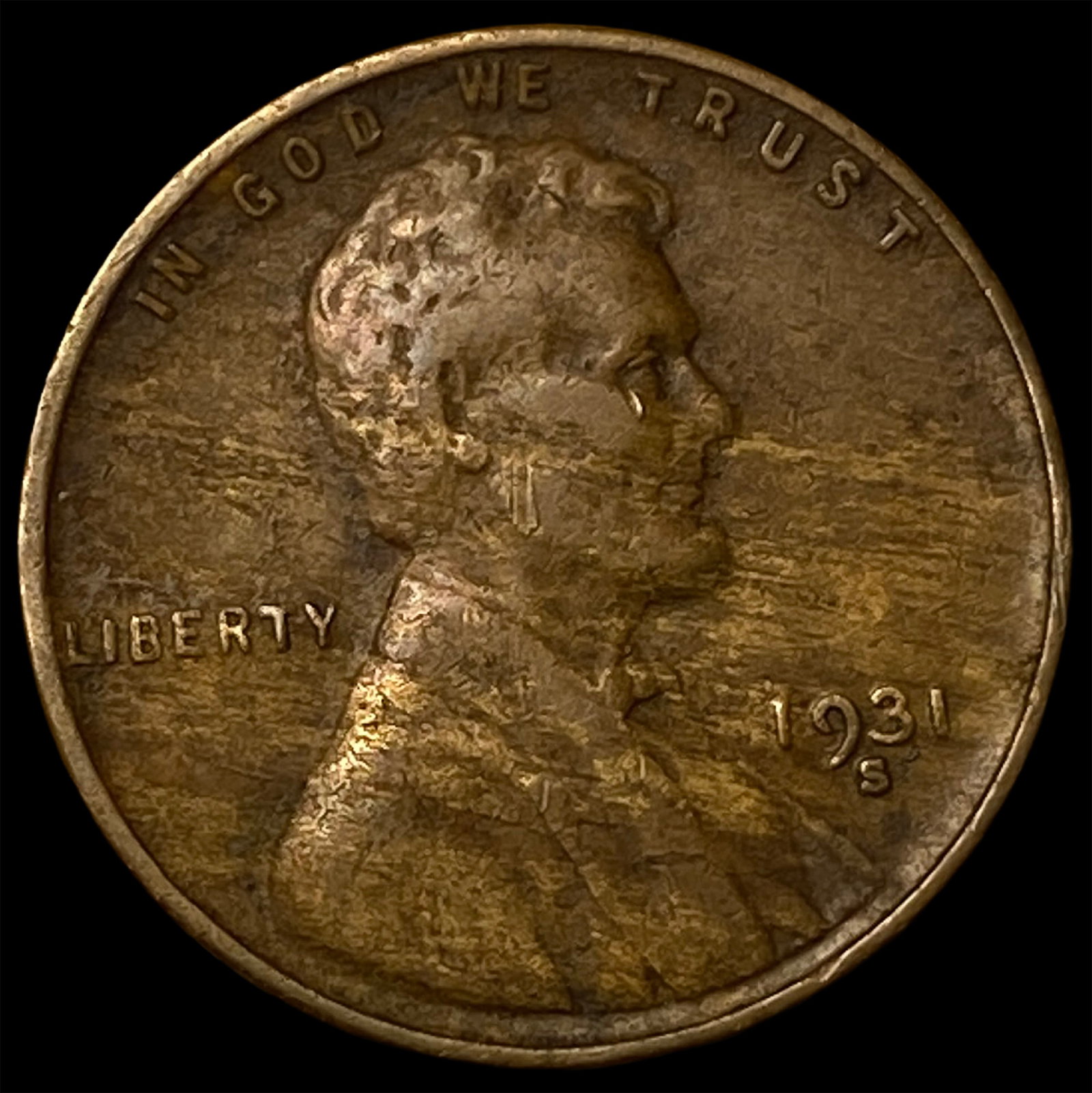 1931-S Lincoln Wheat Cent NICELY CIRCULATED: 1931-S Lincoln Wheat Cent NICELY CIRCULATED