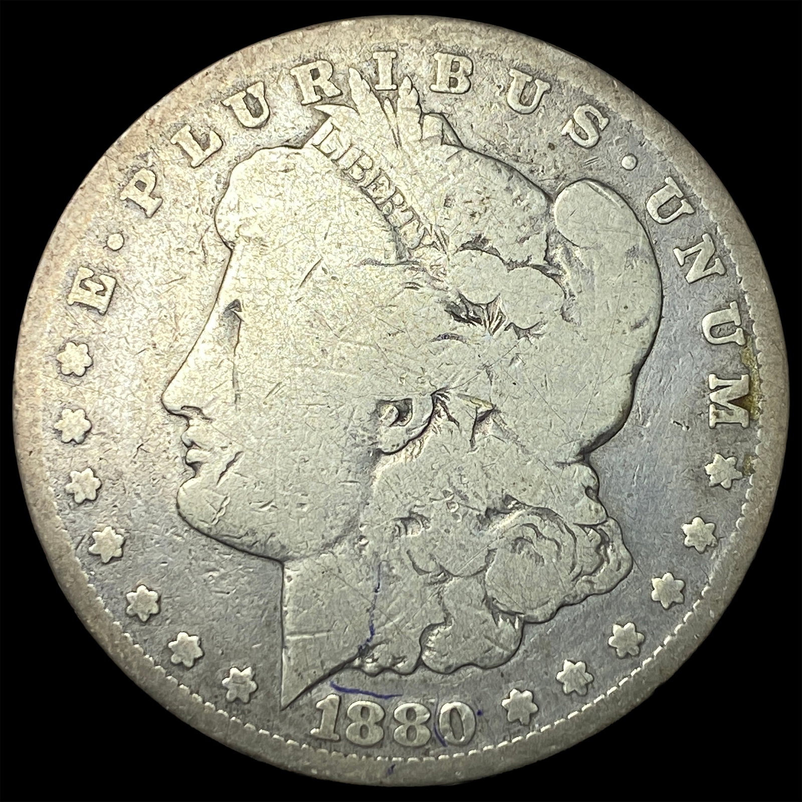 1880-CC Silver Morgan Dollar NICELY CIRCULATED: 1880-CC Silver Morgan Dollar NICELY CIRCULATED