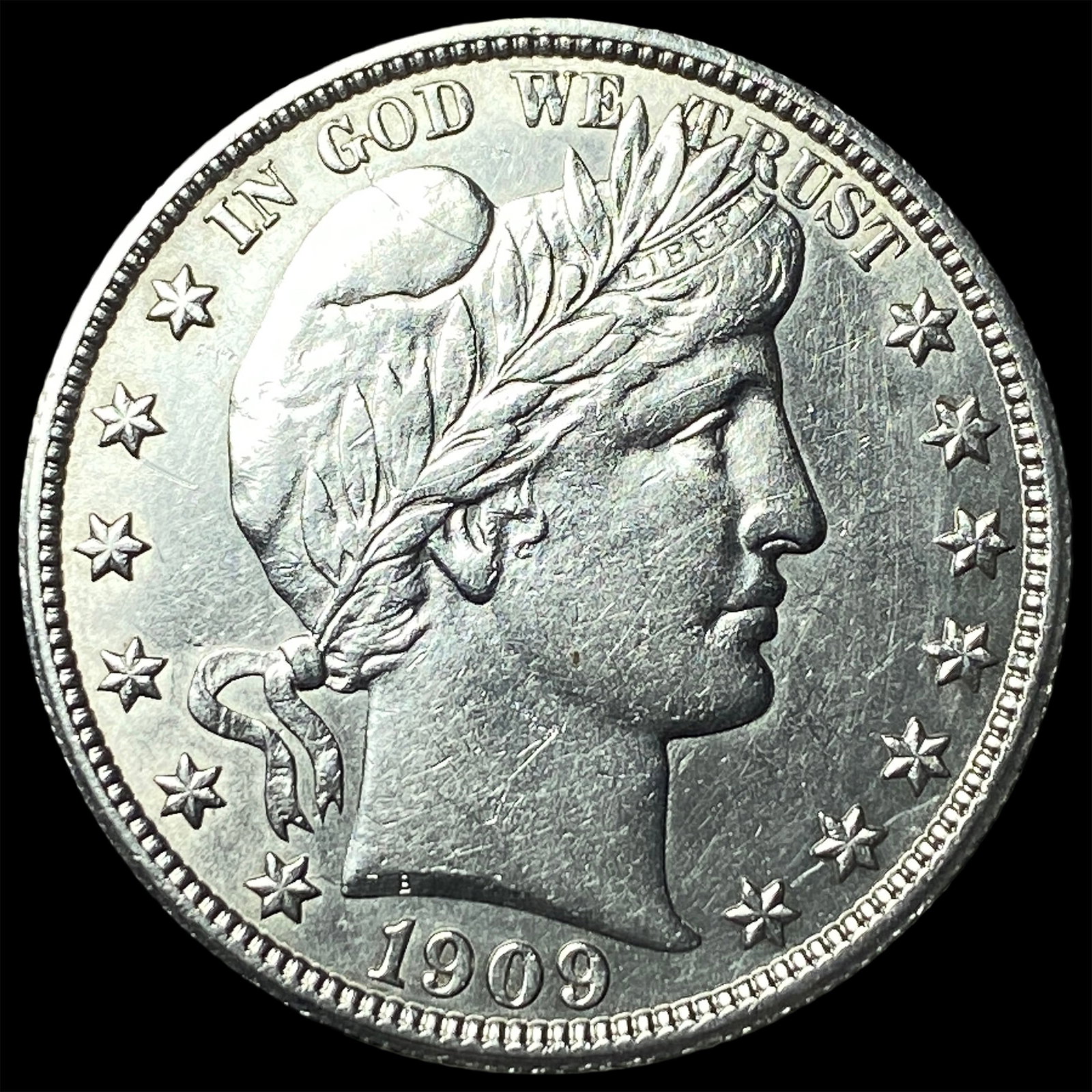 1909 Silver Barber Half Dollar UNCIRCULATED: 1909 Silver Barber Half Dollar UNCIRCULATED