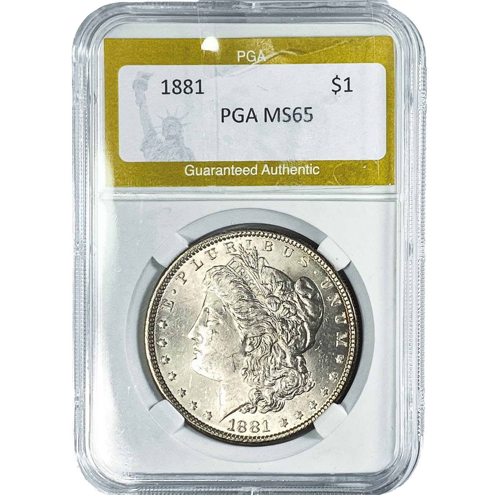 1881 Morgan Silver Dollar PGA MS65: 1881 Morgan Silver Dollar PGA MS65