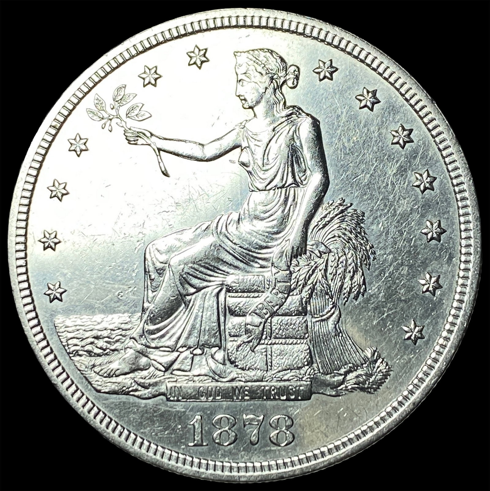 1878-S Silver Trade Dollar CLOSELY UNCIRCULATED: 1878-S Silver Trade Dollar CLOSELY UNCIRCULATED