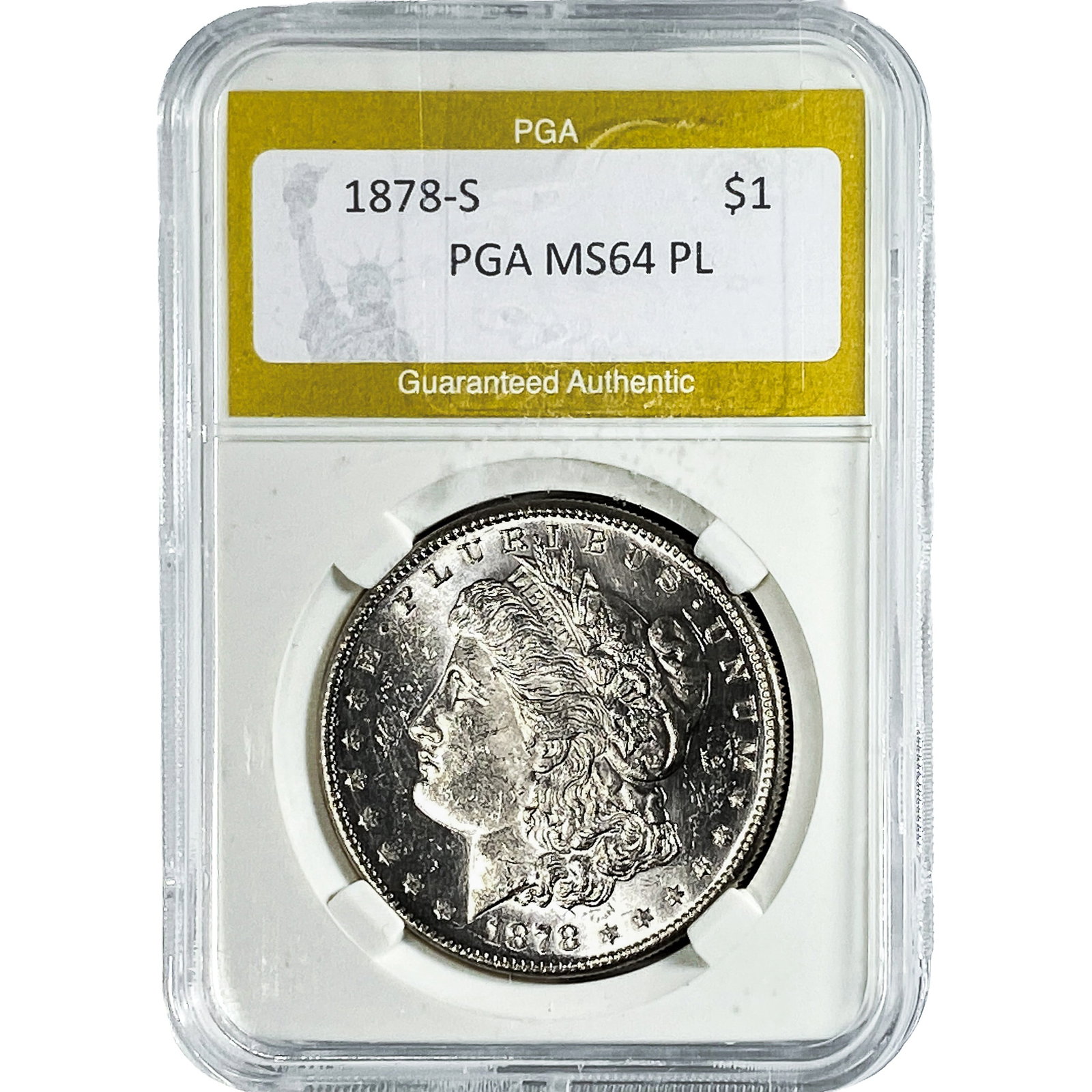 1878-S Morgan Silver Dollar PGA MS64 PL (1 of 2)