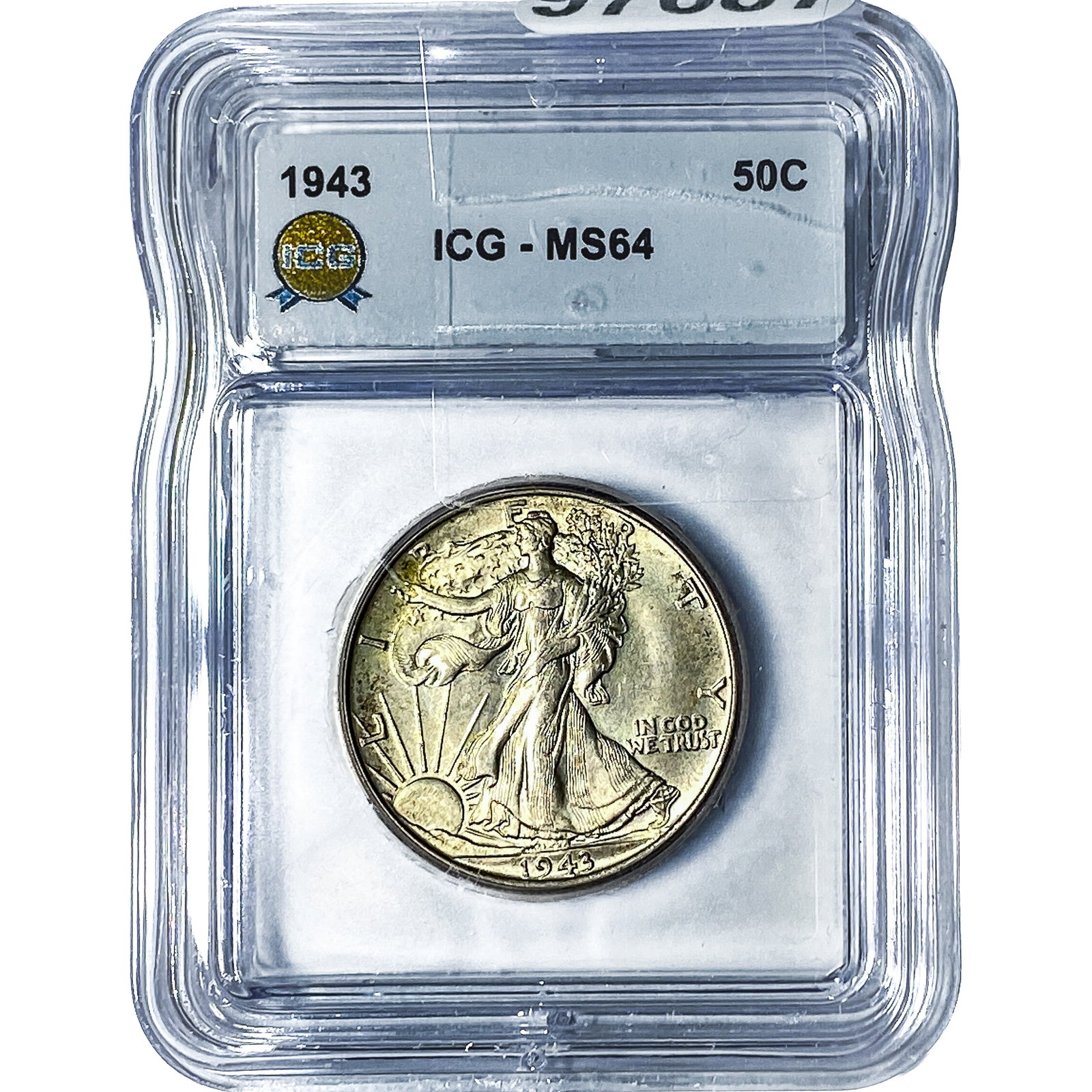 1943 Walking Liberty Half Dollar ICG MS64: 1943 Walking Liberty Half Dollar ICG MS64