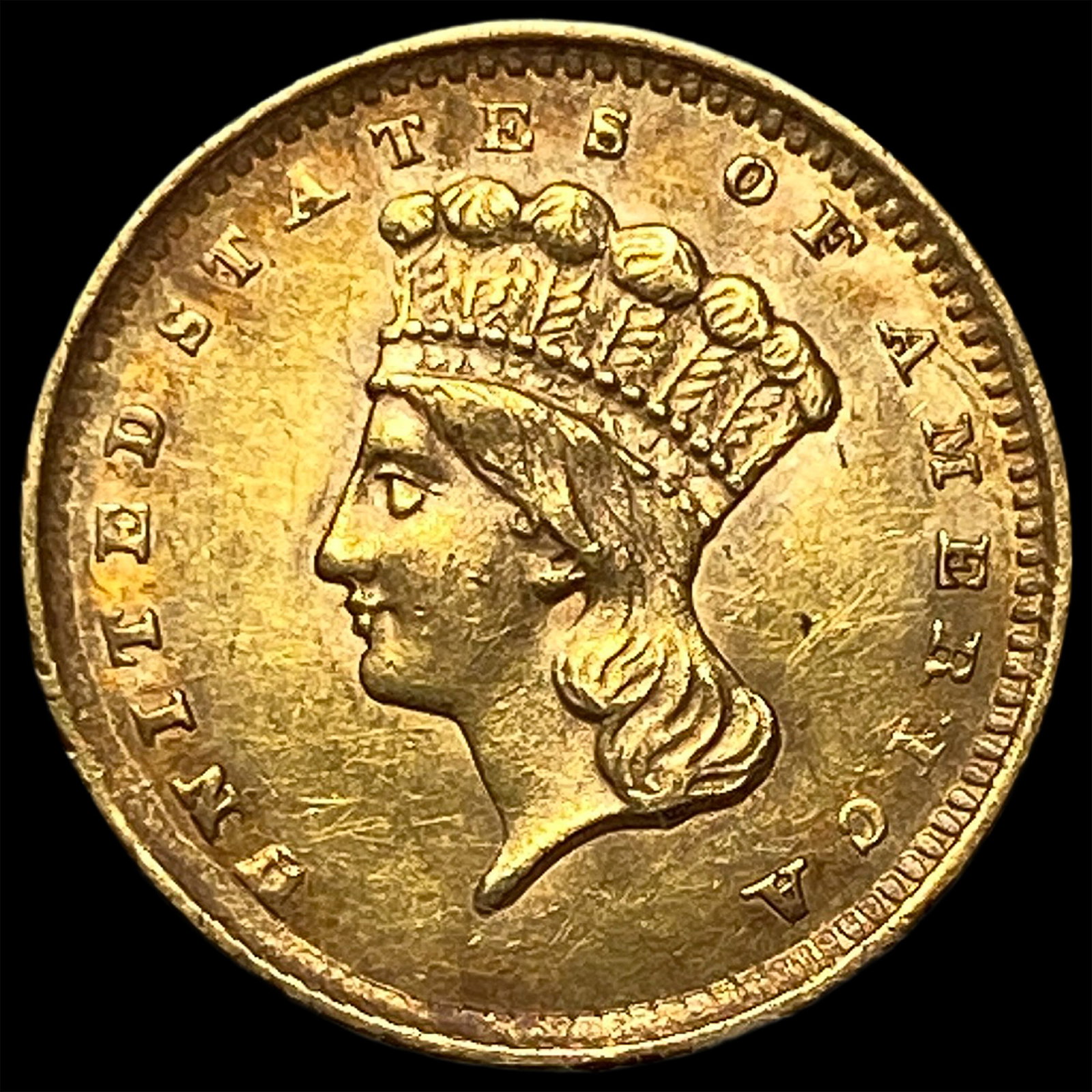 1856 Gold $1 Indian Princess Type 3 UNCIRCULATED (1 of 2)
