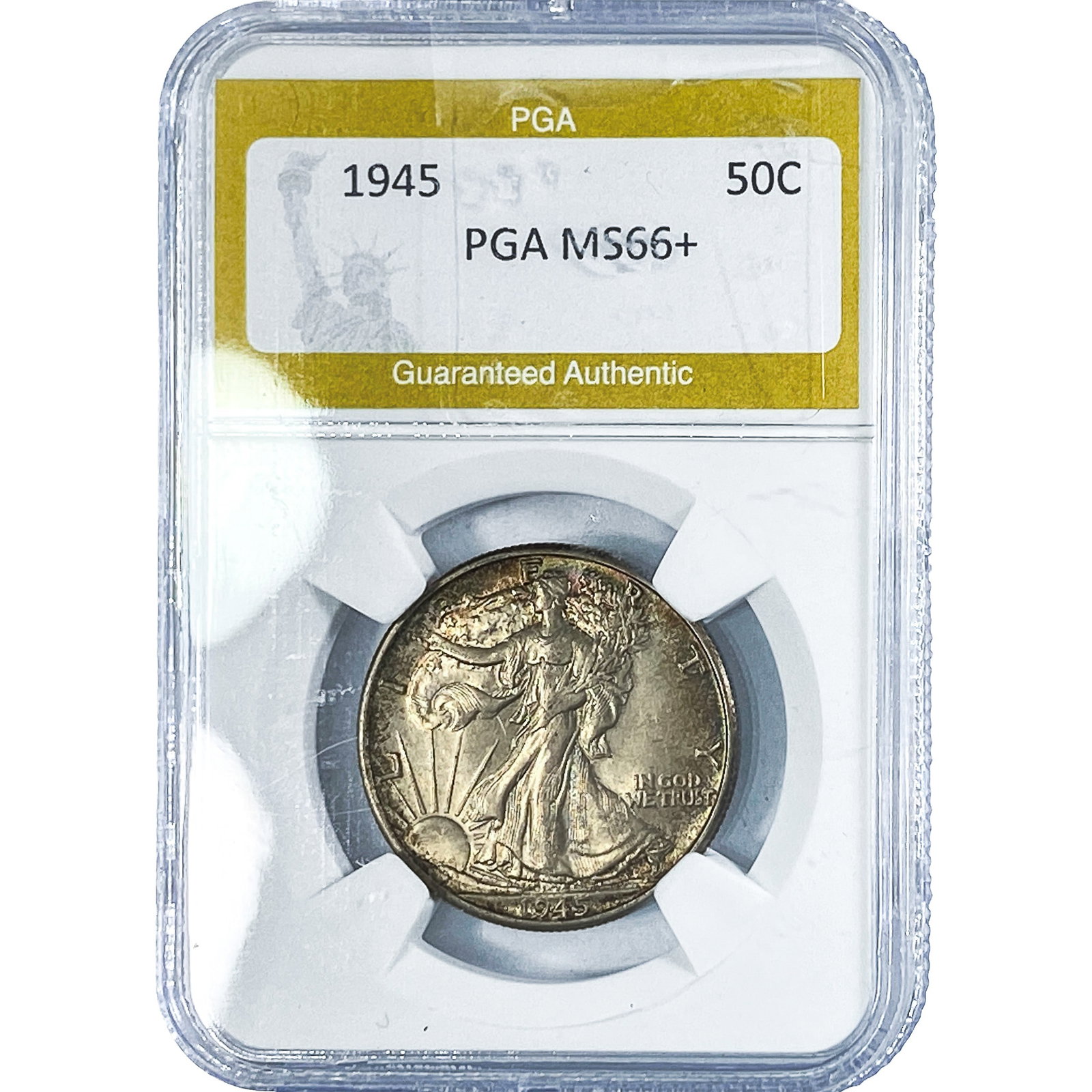 1945 Walking Liberty Half Dollar PGA MS66+: 1945 Walking Liberty Half Dollar PGA MS66+