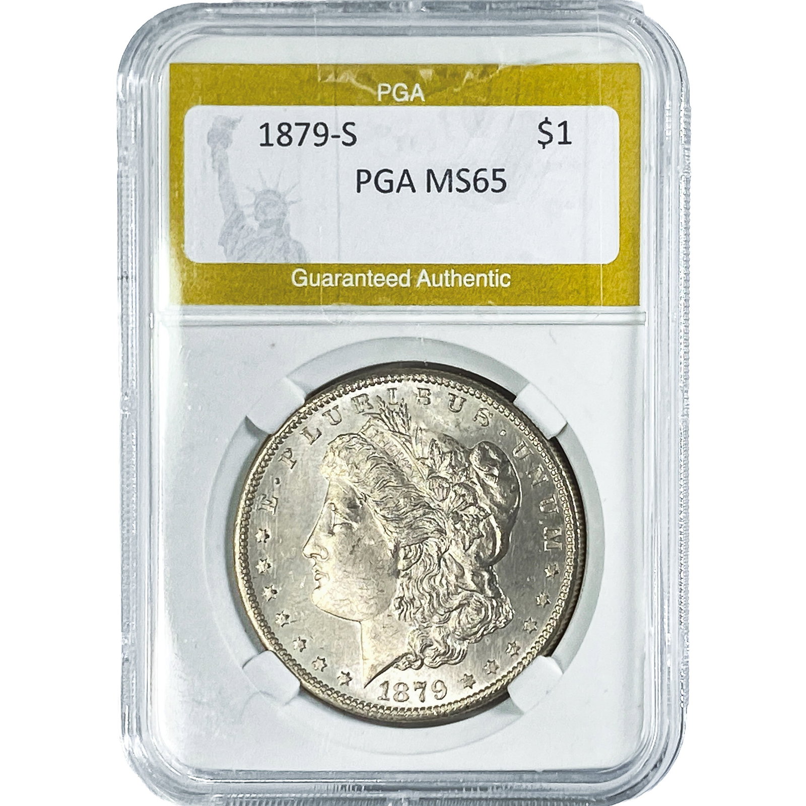 1879-S Morgan Silver Dollar PGA MS65: 1879-S Morgan Silver Dollar PGA MS65
