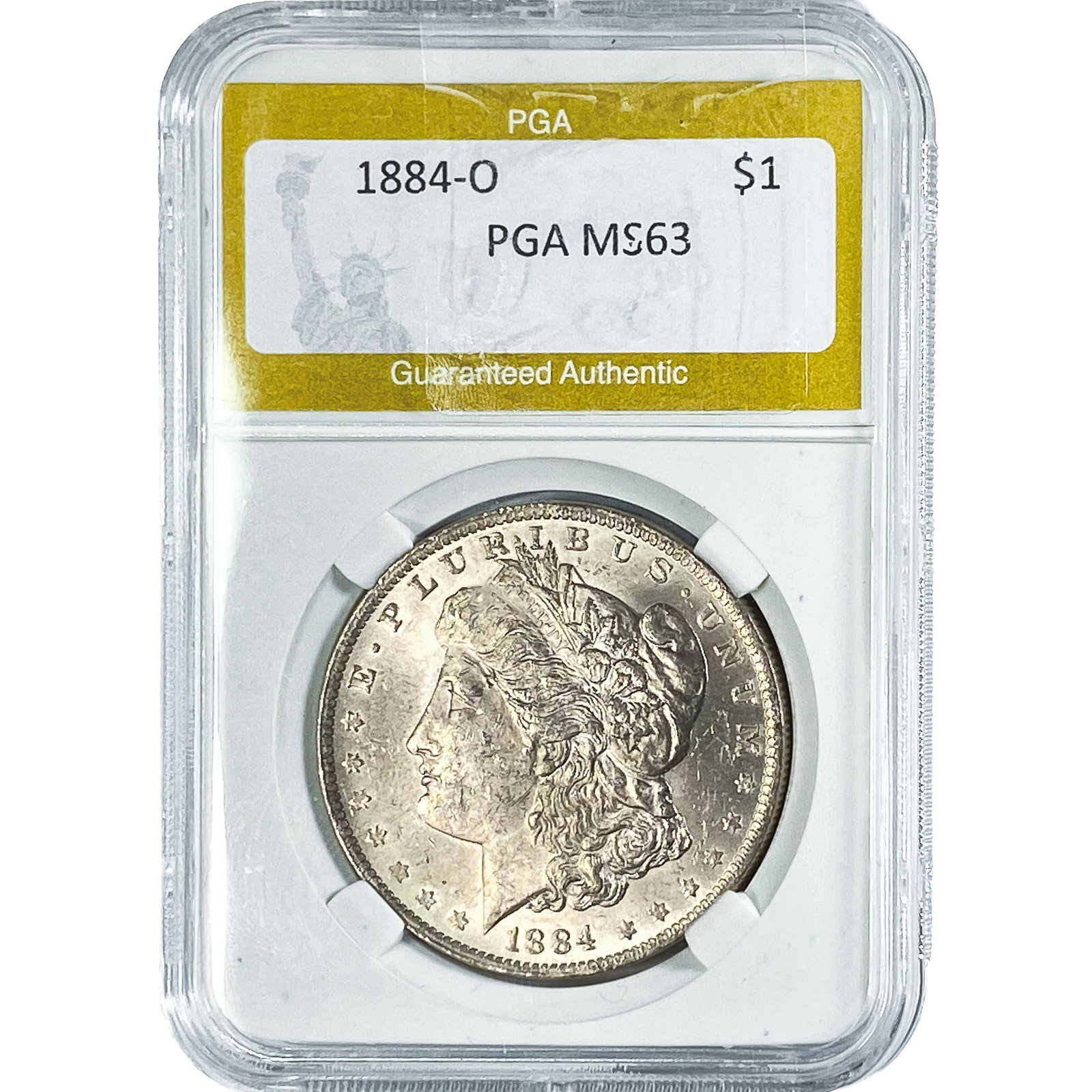 1884-O Morgan Silver Dollar PGA MS63: 1884-O Morgan Silver Dollar PGA MS63