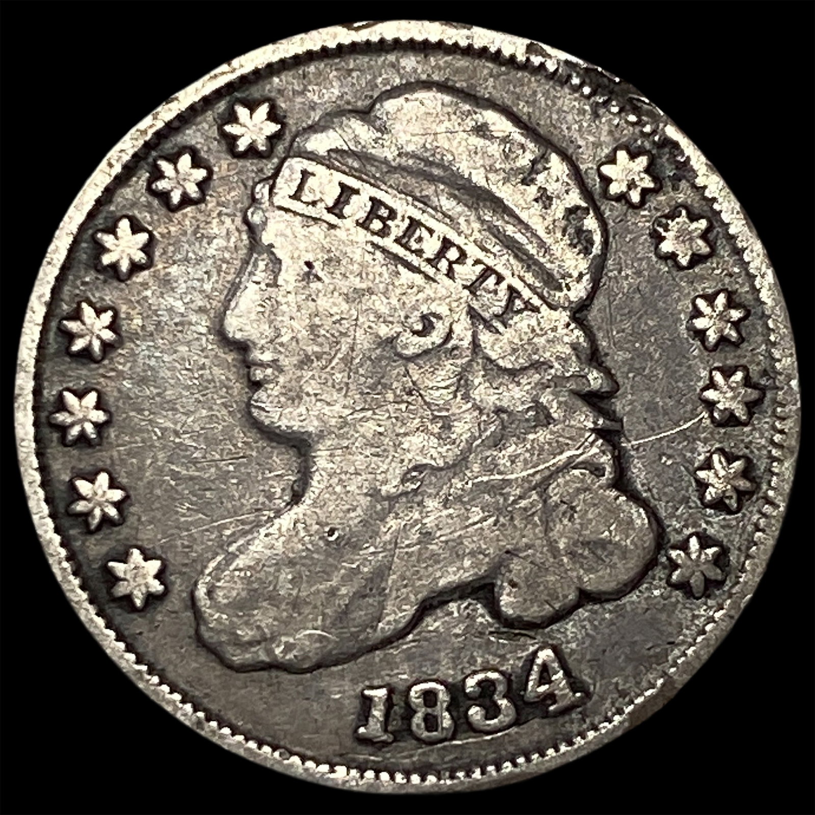 1834 Capped Bust Dime LIGHTLY CIRCULATED (1 of 2)