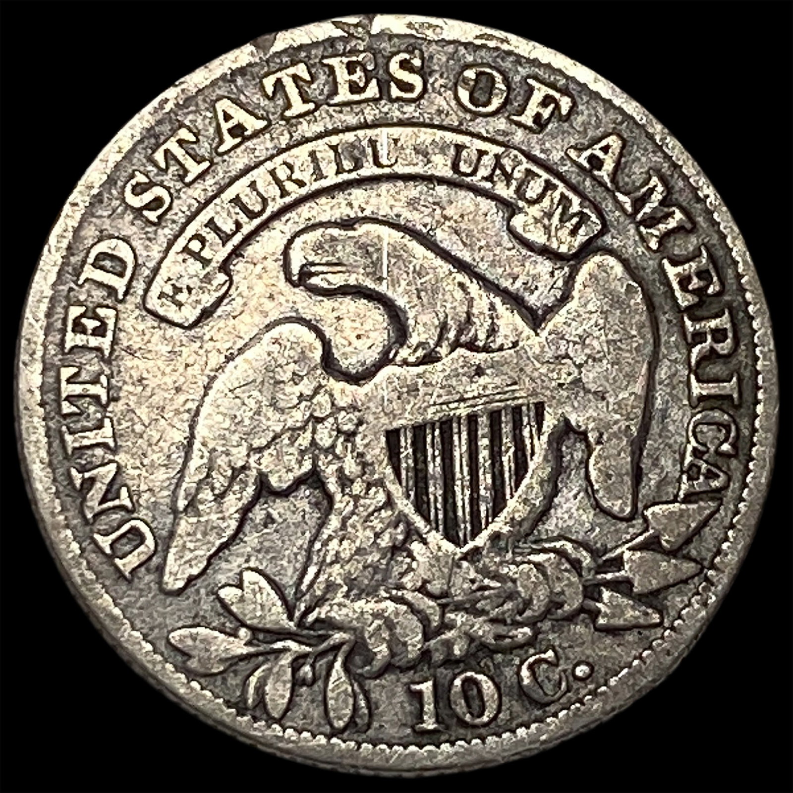 1834 Capped Bust Dime LIGHTLY CIRCULATED - 2