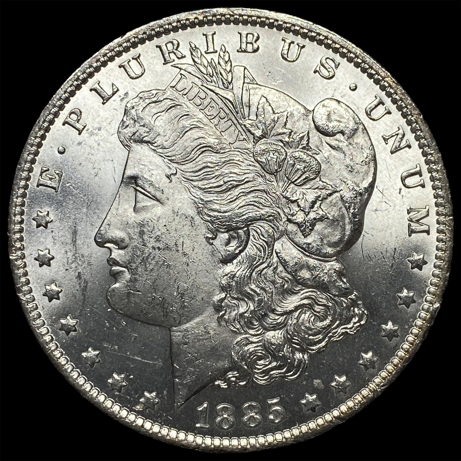 1885-O Silver Morgan Dollar SUPERB GEM BU: 1885-O Silver Morgan Dollar SUPERB GEM BU